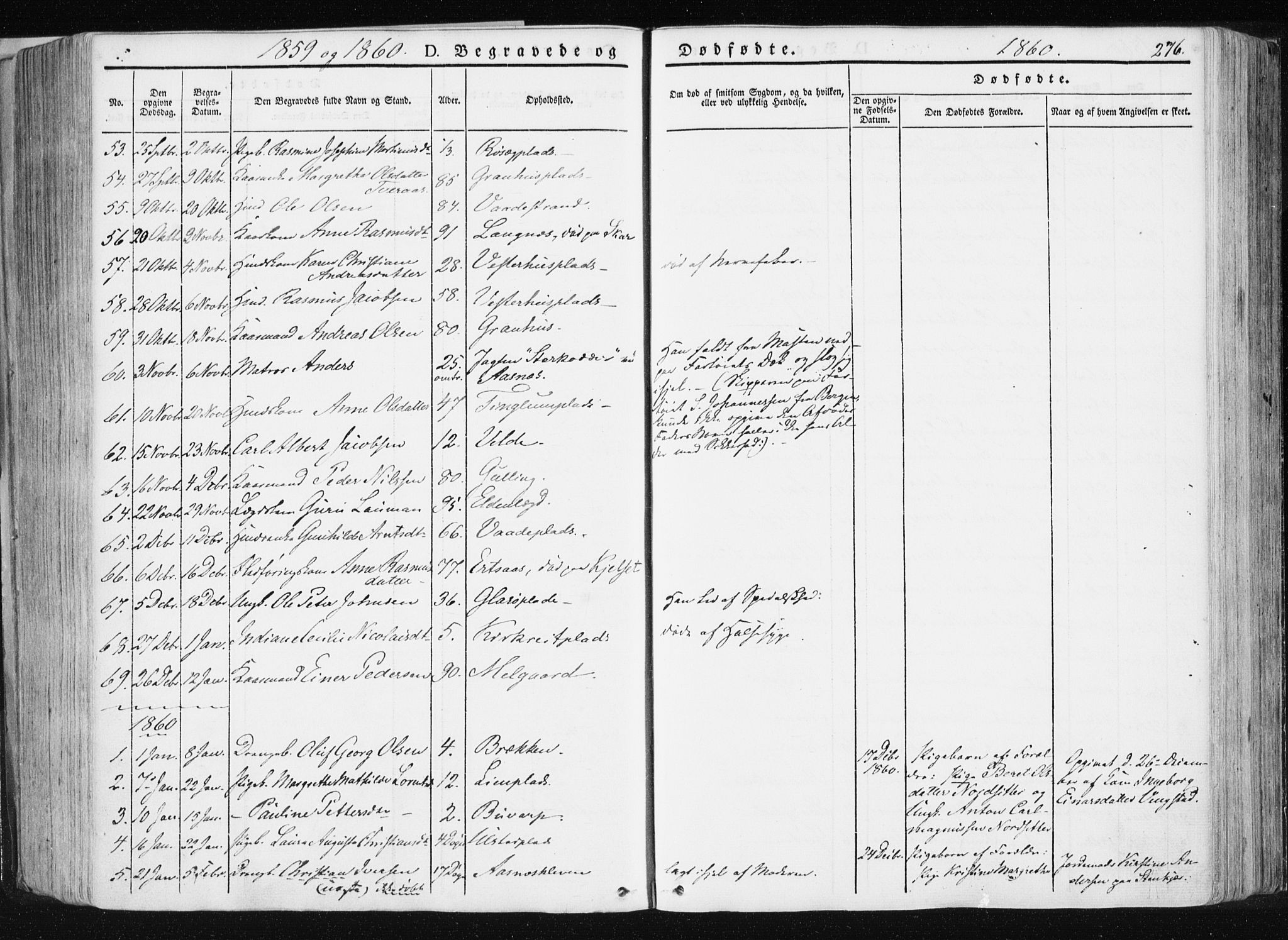 Ministerialprotokoller, klokkerbøker og fødselsregistre - Nord-Trøndelag, SAT/A-1458/741/L0393: Parish register (official) no. 741A07, 1849-1863, p. 276