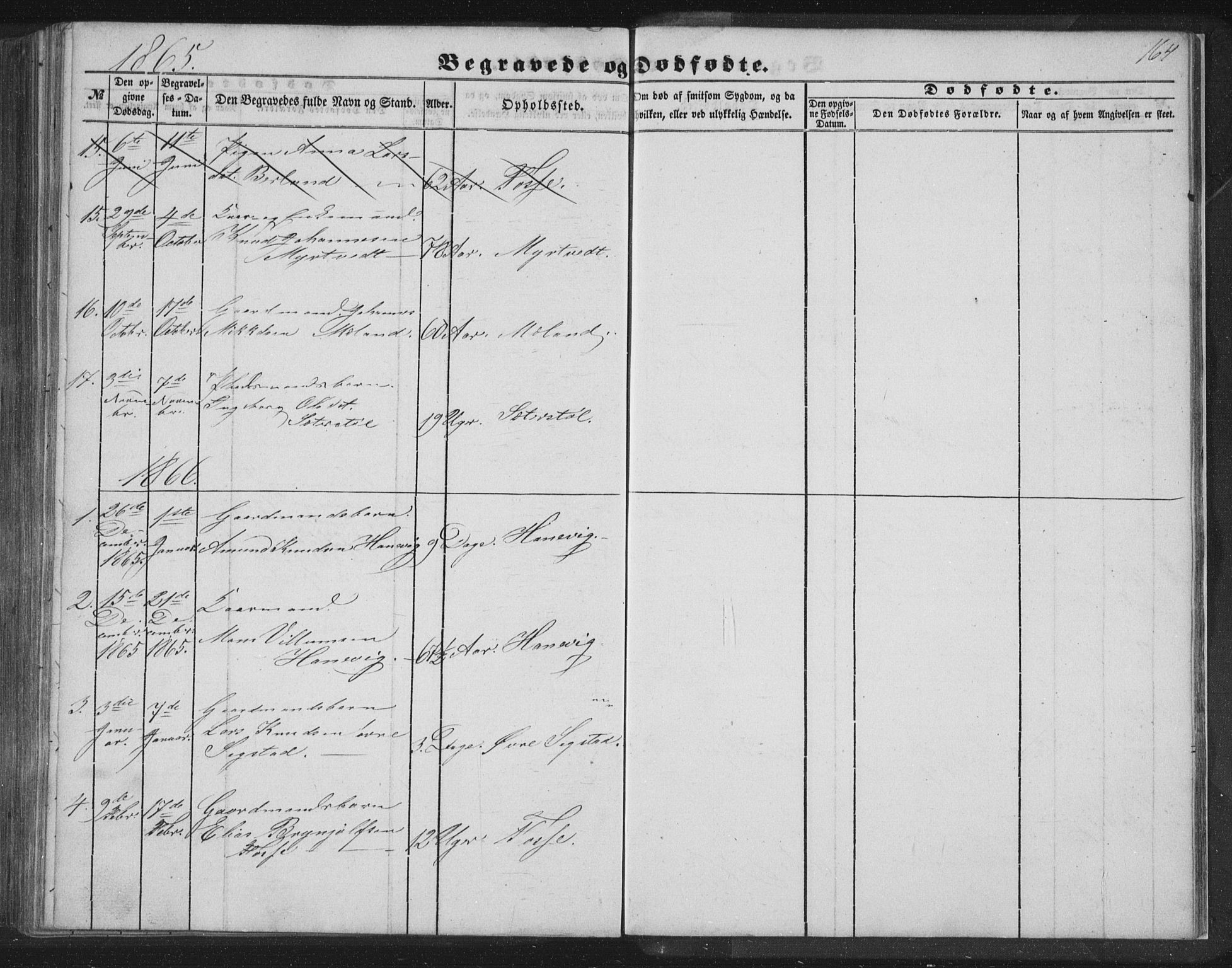 Alversund Sokneprestembete, SAB/A-73901/H/Ha/Hab: Parish register (copy) no. C 1, 1851-1866, p. 164