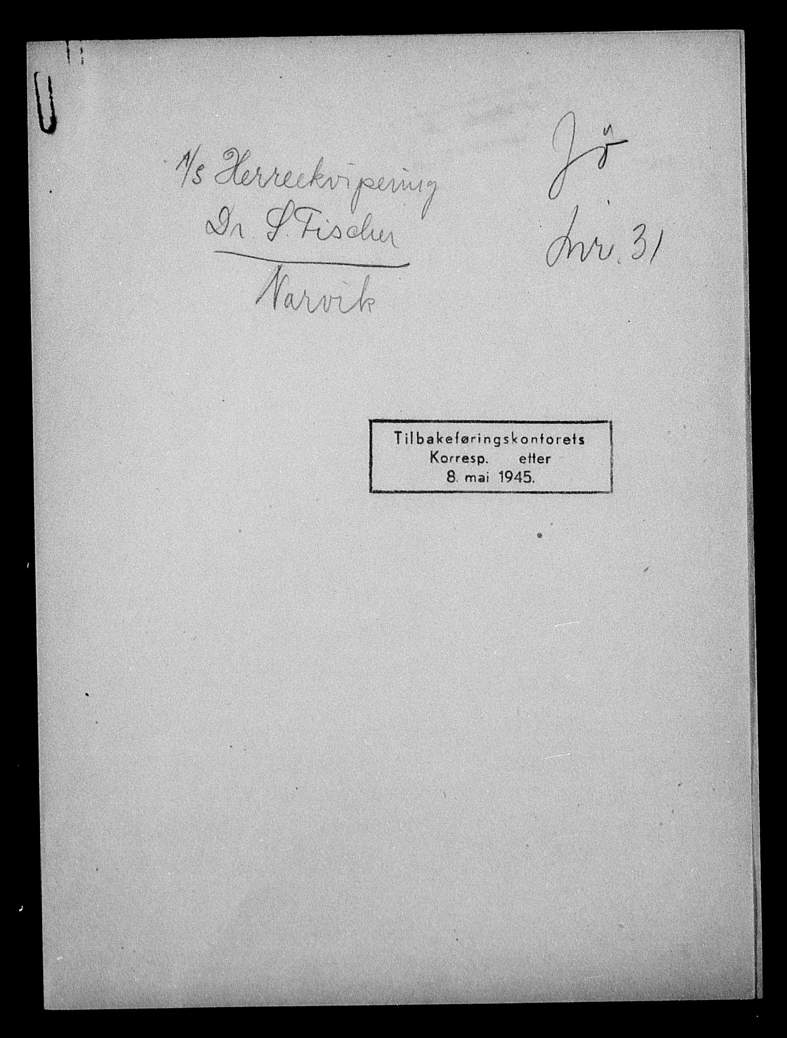 Justisdepartementet, Tilbakeføringskontoret for inndratte formuer, AV/RA-S-1564/H/Hc/Hcb/L0913: --, 1945-1947, p. 23