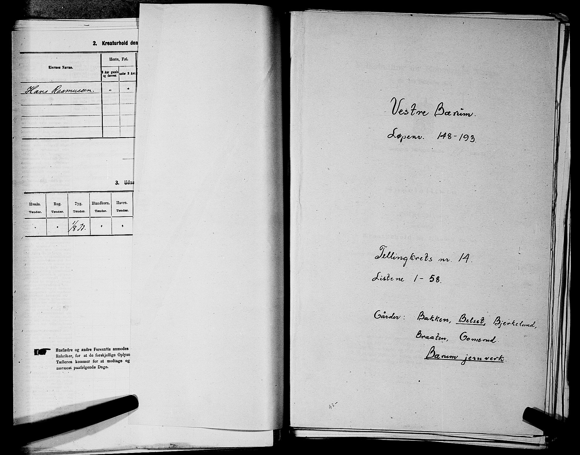 RA, 1875 census for 0220P Asker, 1875, p. 2503