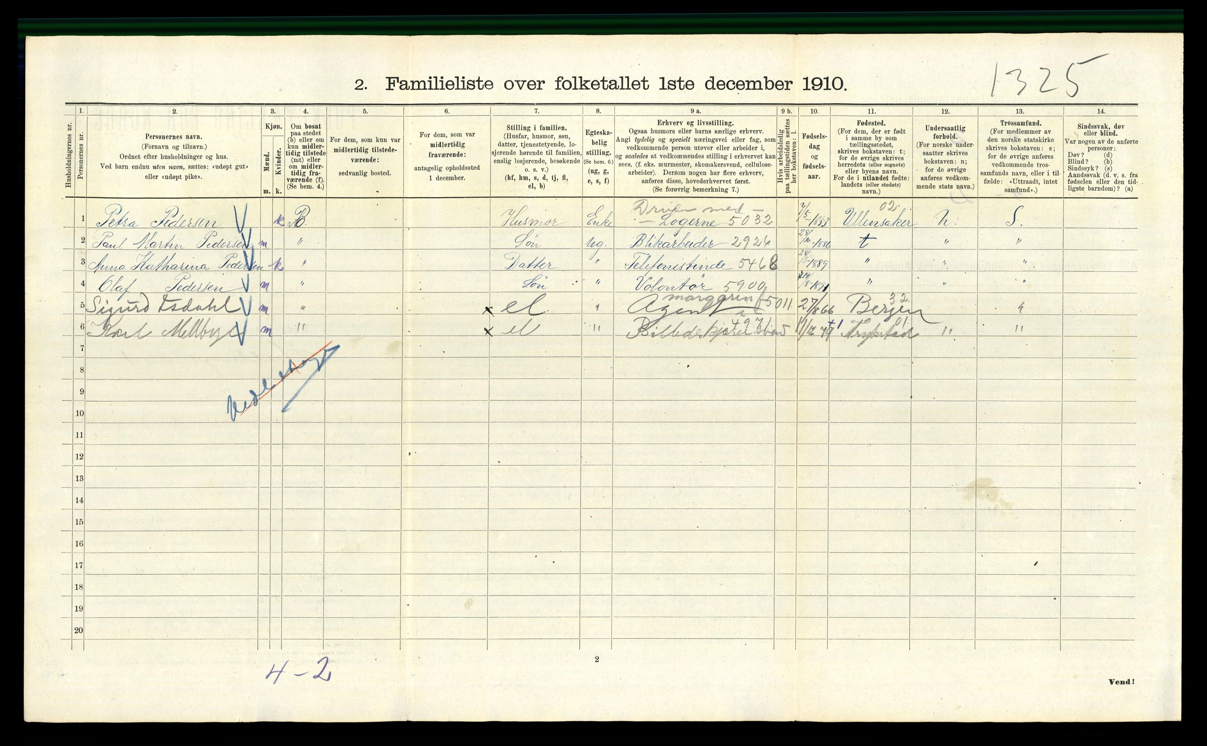 RA, 1910 census for Kristiania, 1910, p. 33024