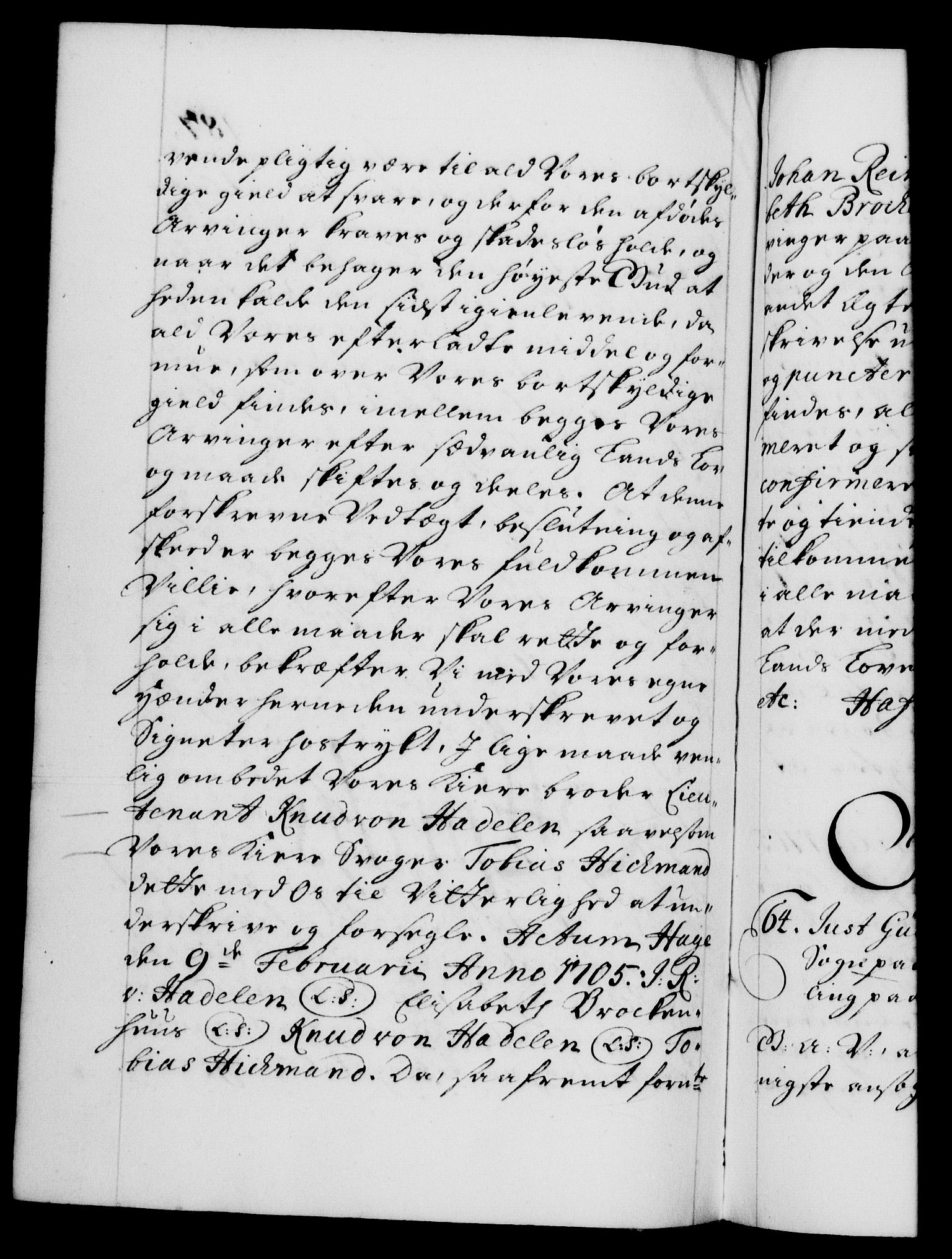 Danske Kanselli 1572-1799, AV/RA-EA-3023/F/Fc/Fca/Fcaa/L0019: Norske registre, 1704-1707, p. 187b