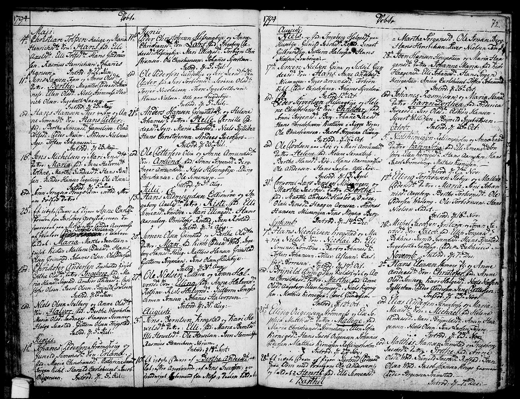 Råde prestekontor kirkebøker, AV/SAO-A-2009/F/Fa/L0002: Parish register (official) no. 2, 1762-1806, p. 72