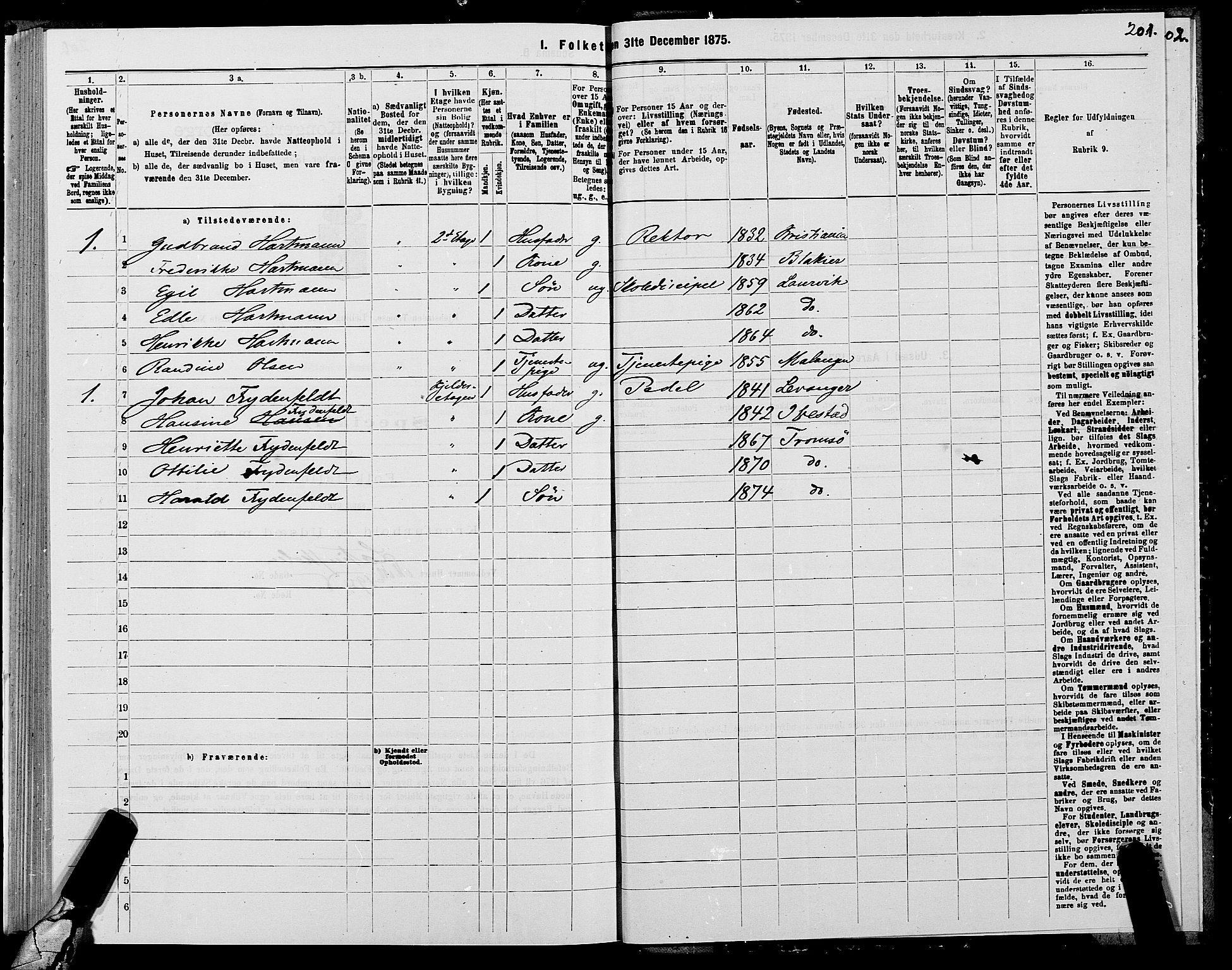 SATØ, 1875 census for 1902P Tromsø, 1875, p. 3201