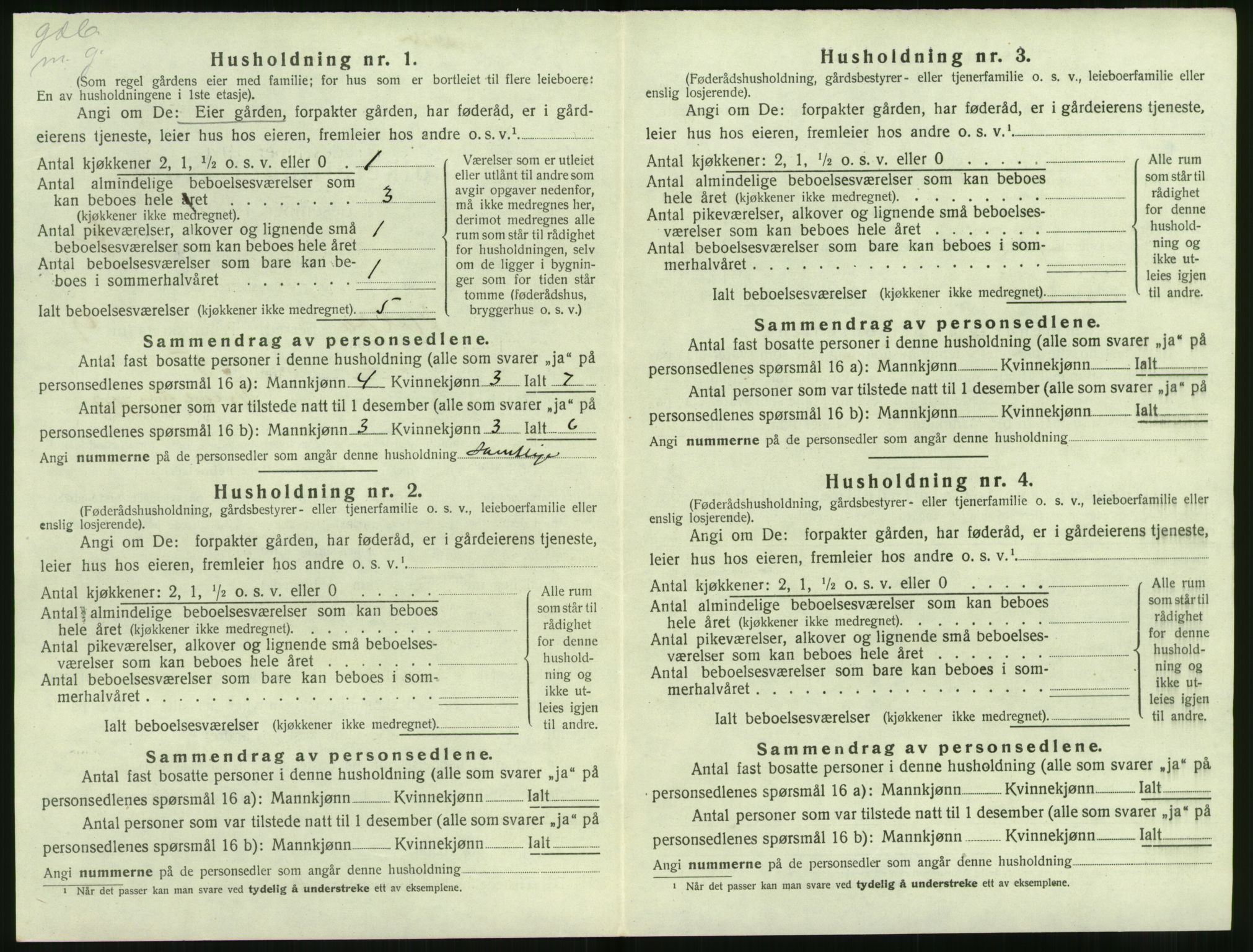 SAT, 1920 census for Volda, 1920, p. 779