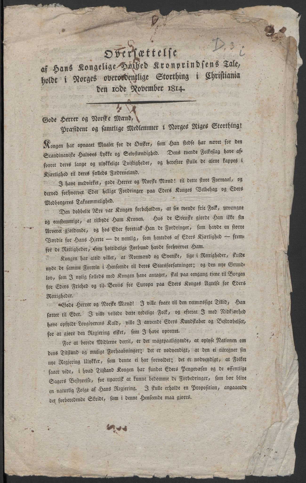 Christie, Wilhelm Frimann Koren, RA/PA-0014/F/L0004: Christies dokumenter fra 1814, 1814, p. 218