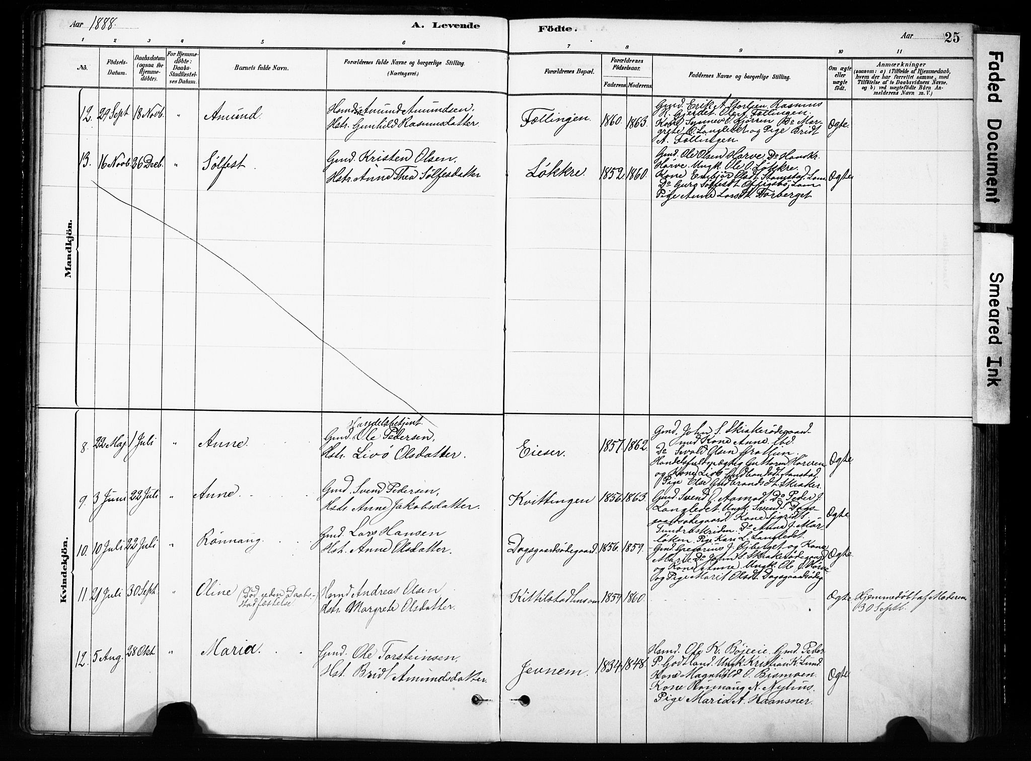 Skjåk prestekontor, SAH/PREST-072/H/Ha/Haa/L0004: Parish register (official) no. 4, 1880-1904, p. 25