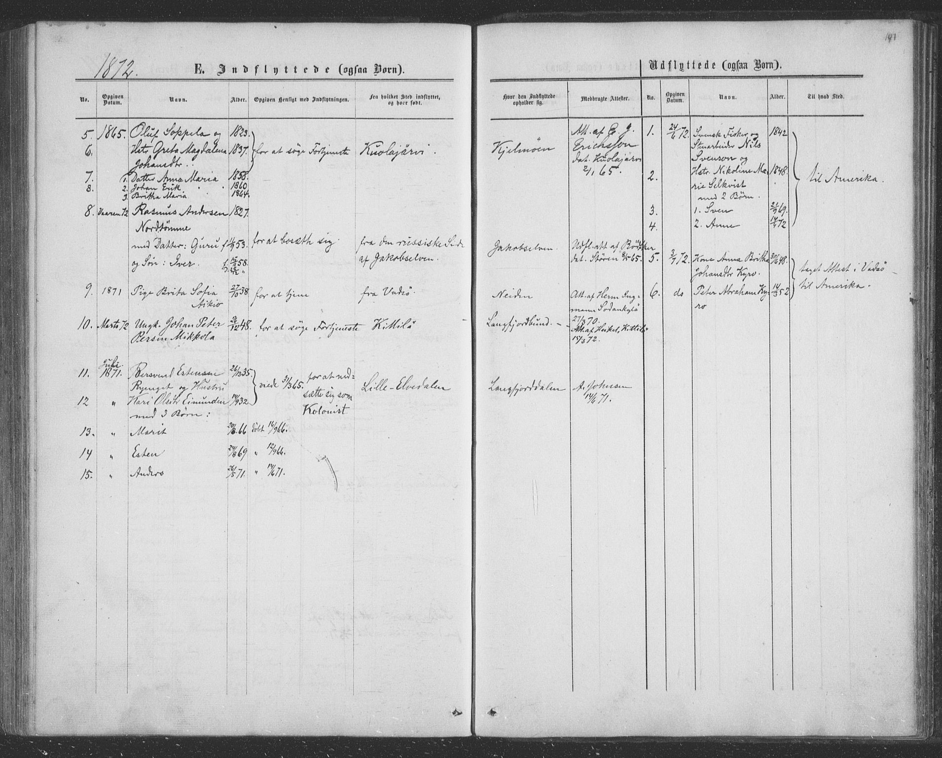 Sør-Varanger sokneprestkontor, AV/SATØ-S-1331/H/Ha/L0001kirke: Parish register (official) no. 1, 1863-1872, p. 141