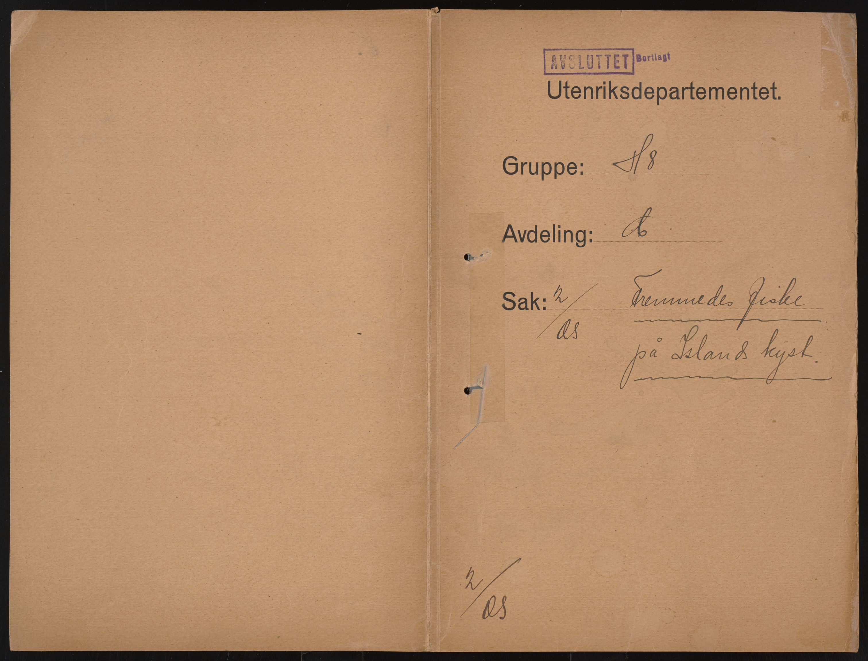 Utenriksdepartementet, AV/RA-S-2259, 1872-1932, p. 34