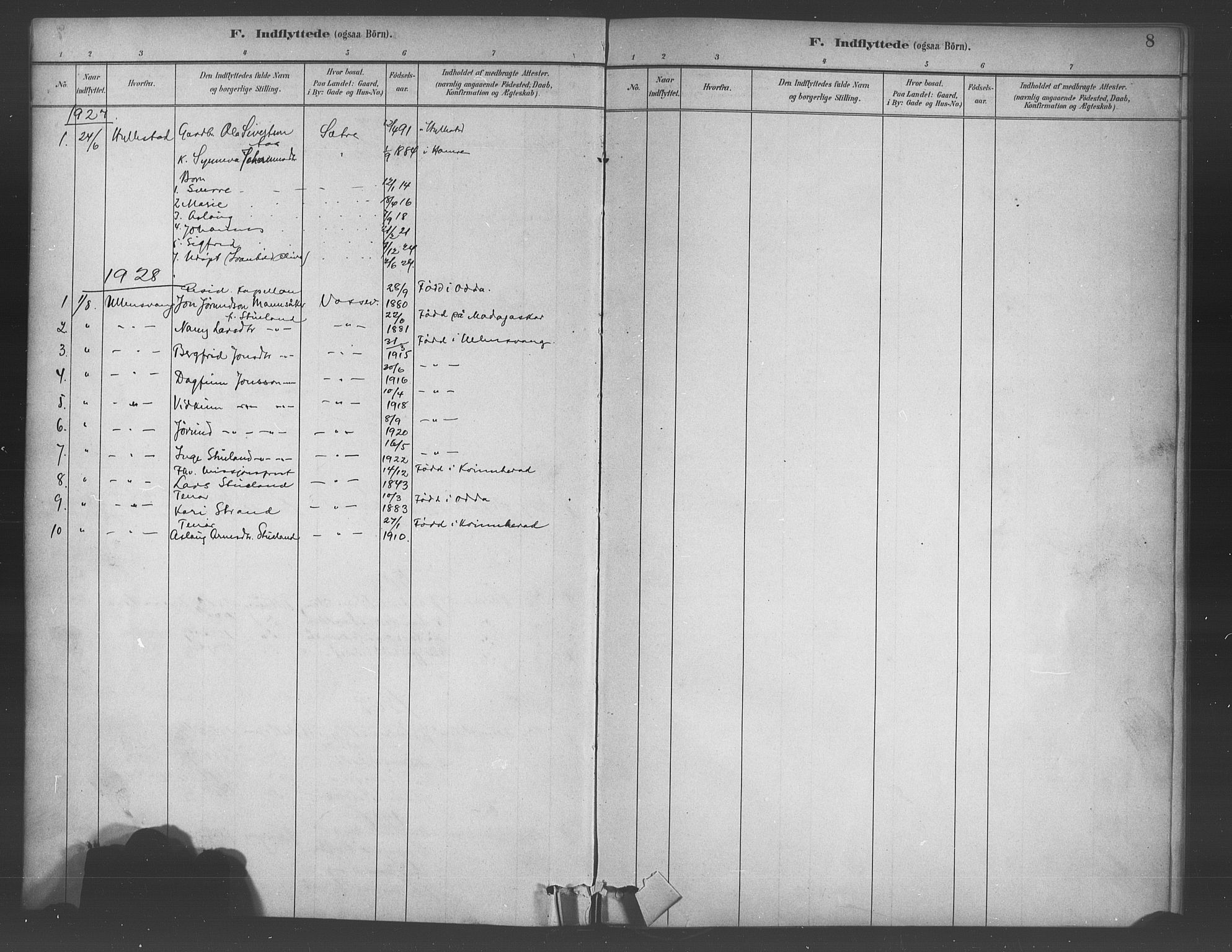 Voss sokneprestembete, AV/SAB-A-79001/H/Haa: Parish register (official) no. E 1, 1887-1928, p. 8