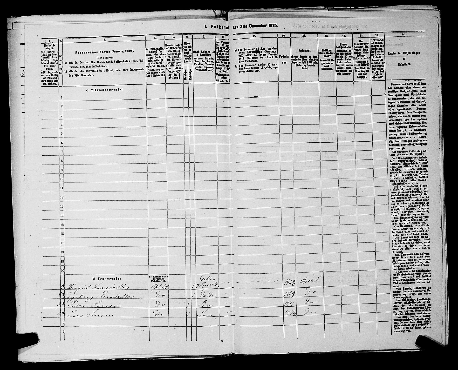SAKO, 1875 census for 0633P Nore, 1875, p. 680