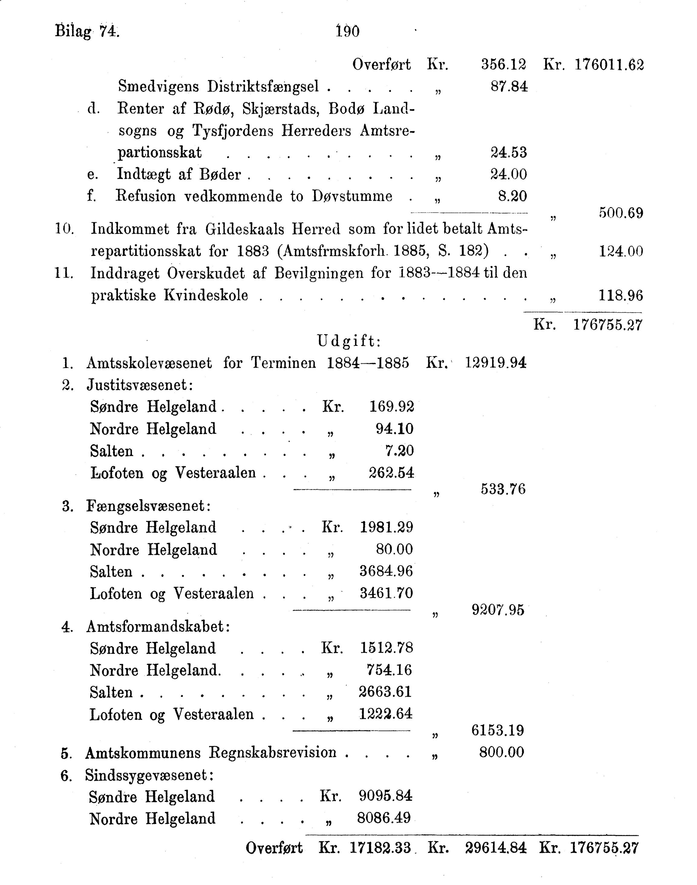 Nordland Fylkeskommune. Fylkestinget, AIN/NFK-17/176/A/Ac/L0015: Fylkestingsforhandlinger 1886-1890, 1886-1890