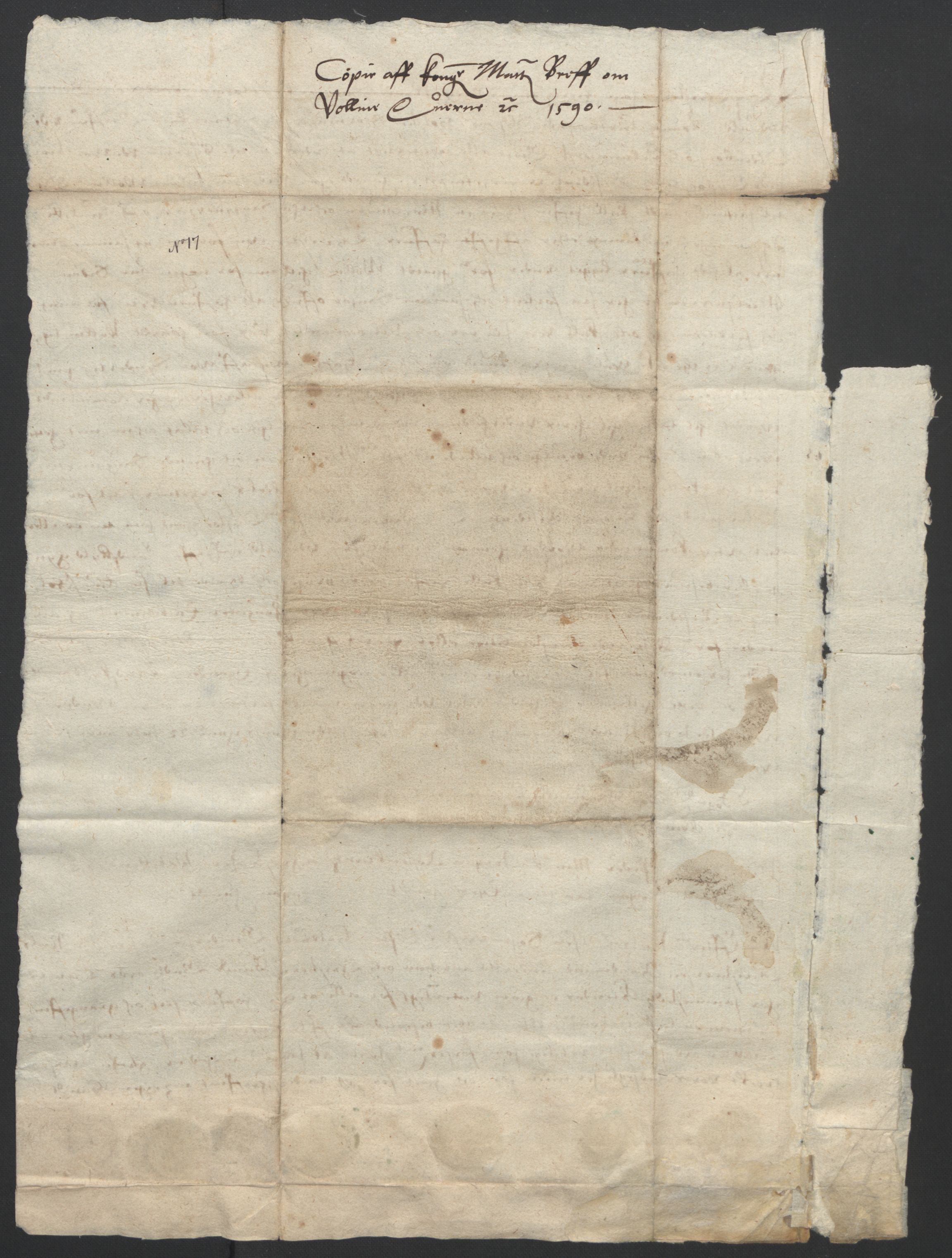 Oslo stiftsdireksjon, SAO/A-11085/G/Gb/L0001: Bispestolens dokumenter, 1584-1612, p. 63