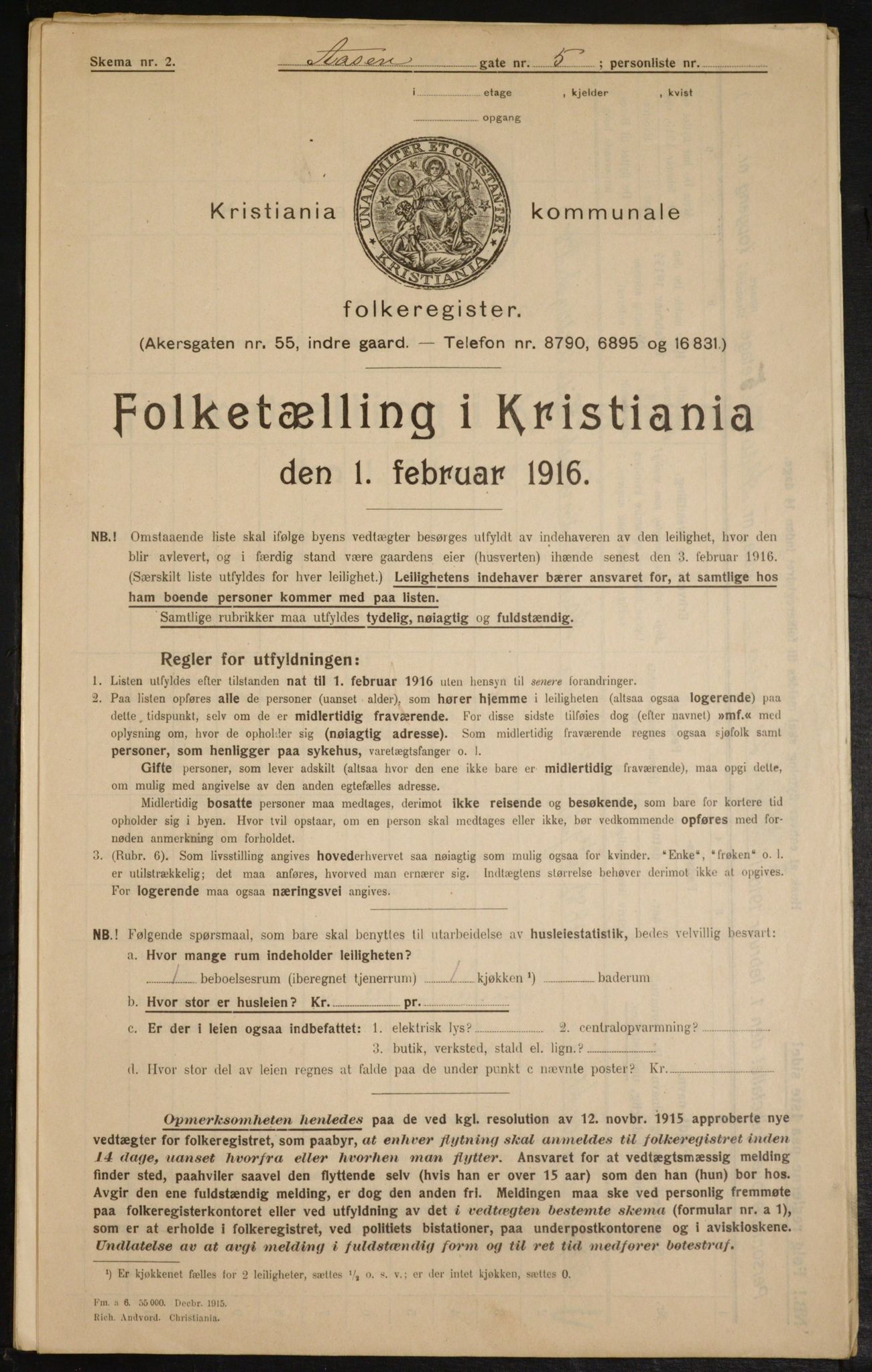 OBA, Municipal Census 1916 for Kristiania, 1916, p. 134769