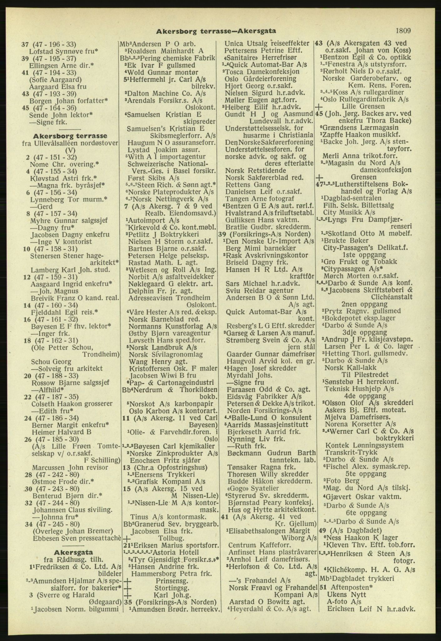 Kristiania/Oslo adressebok, PUBL/-, 1957-1958, p. 1809