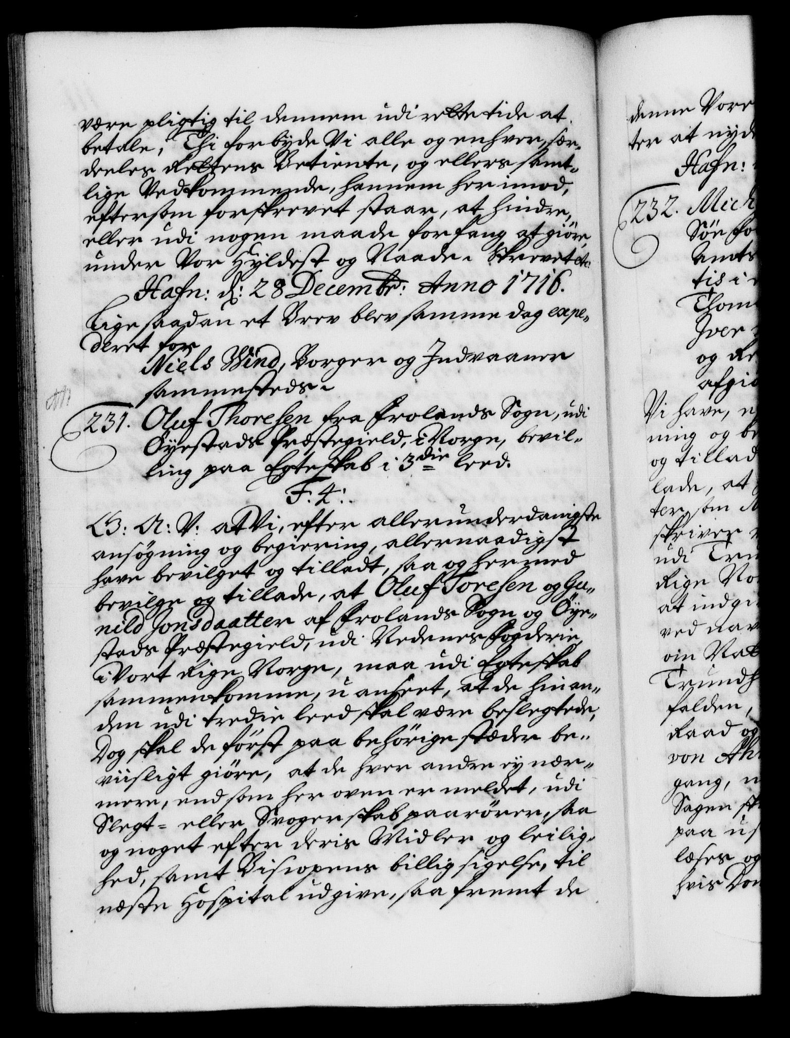 Danske Kanselli 1572-1799, AV/RA-EA-3023/F/Fc/Fca/Fcaa/L0022: Norske registre, 1716-1719, p. 111b