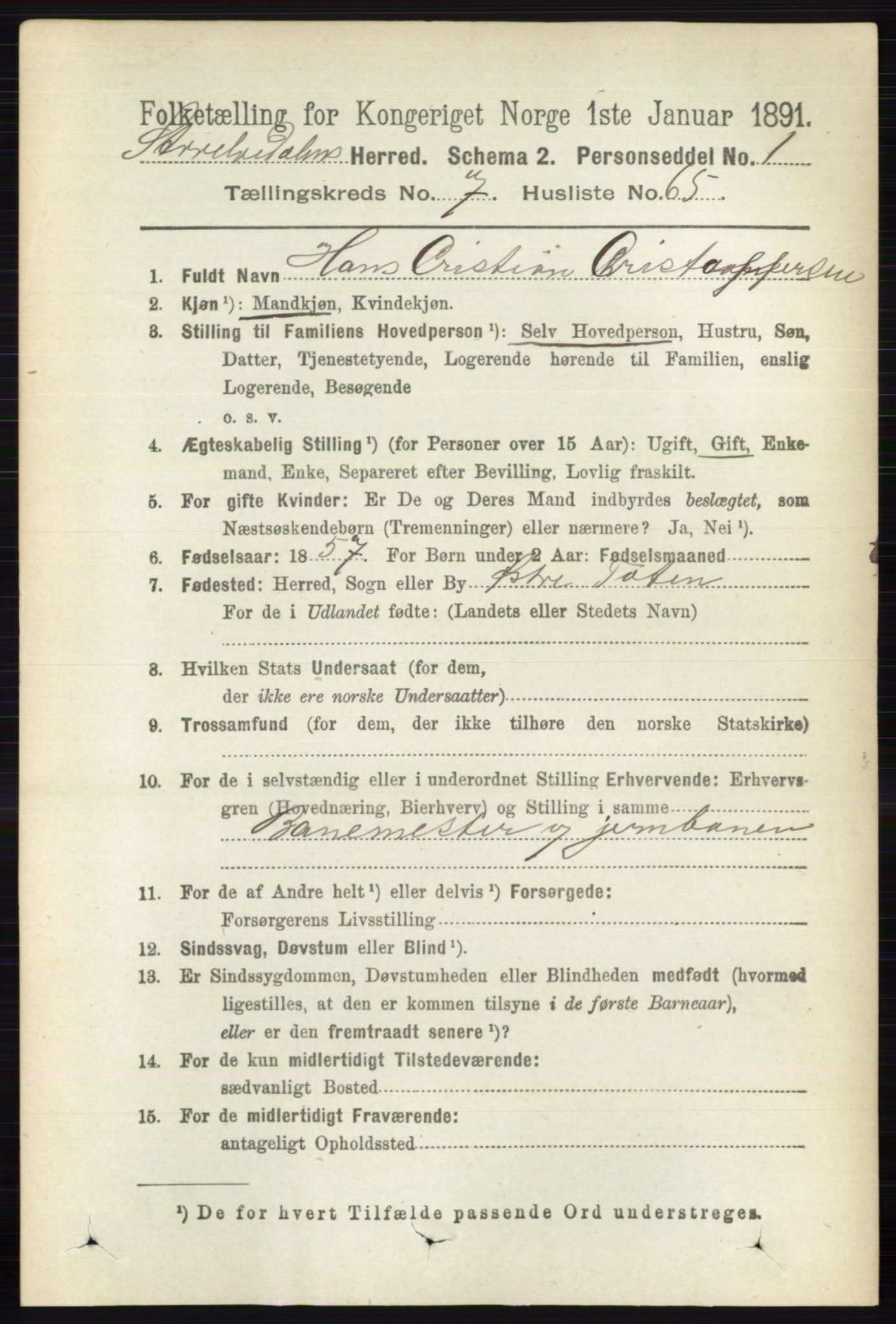 RA, 1891 census for 0430 Stor-Elvdal, 1891, p. 3179