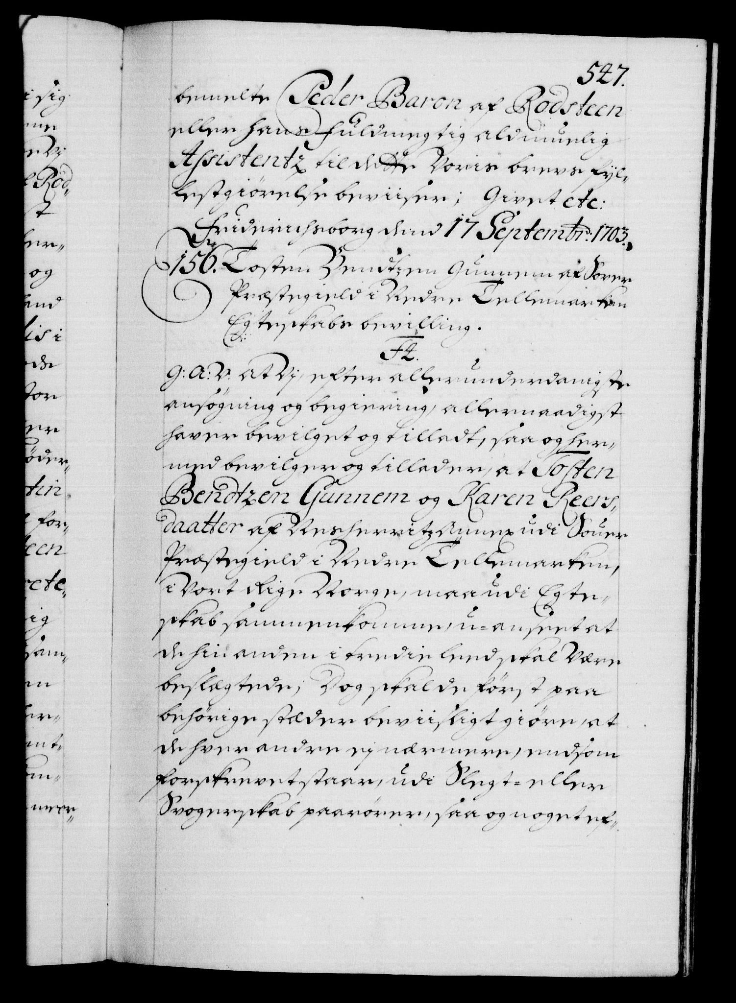 Danske Kanselli 1572-1799, RA/EA-3023/F/Fc/Fca/Fcaa/L0018: Norske registre, 1699-1703, p. 547a