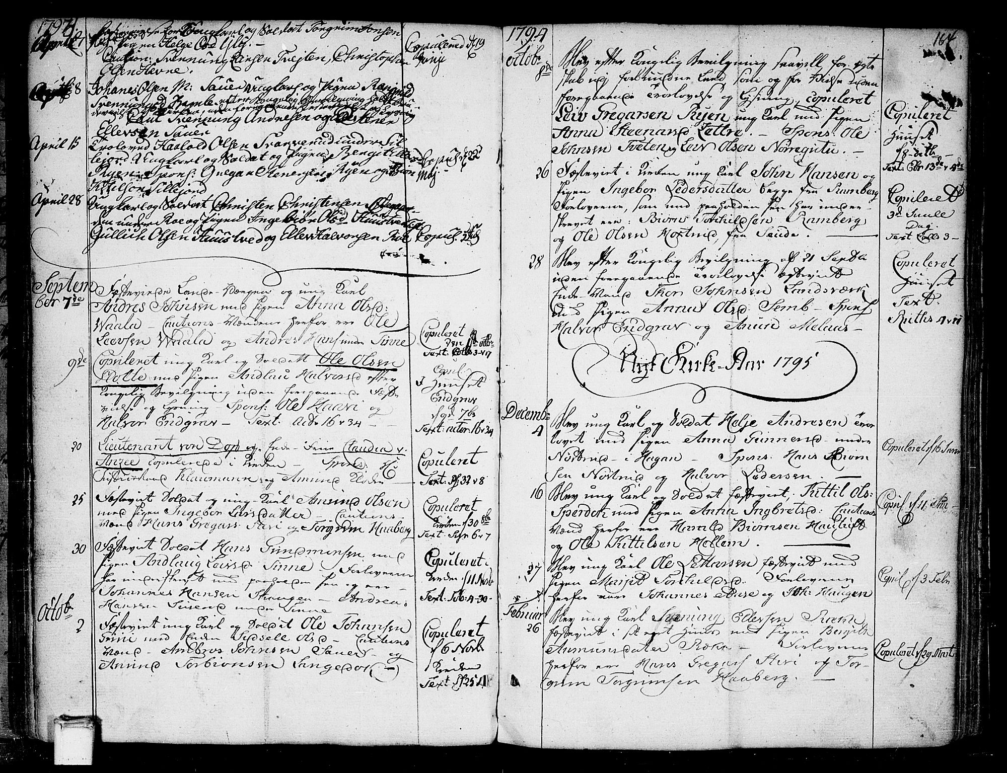 Heddal kirkebøker, SAKO/A-268/F/Fa/L0004: Parish register (official) no. I 4, 1784-1814, p. 164