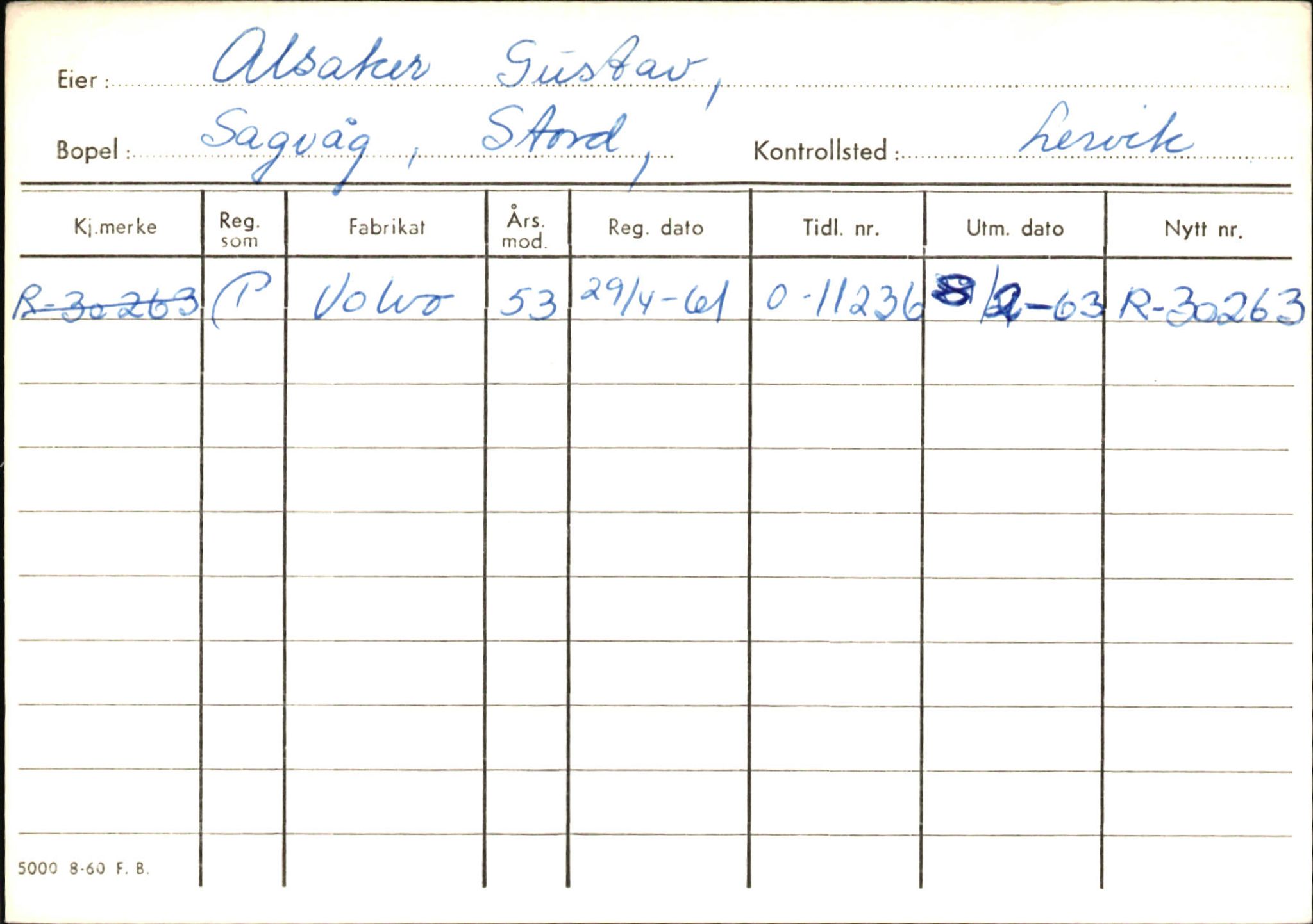 Statens vegvesen, Hordaland vegkontor, AV/SAB-A-5201/2/Ha/L0001: R-eierkort A, 1920-1971, p. 582