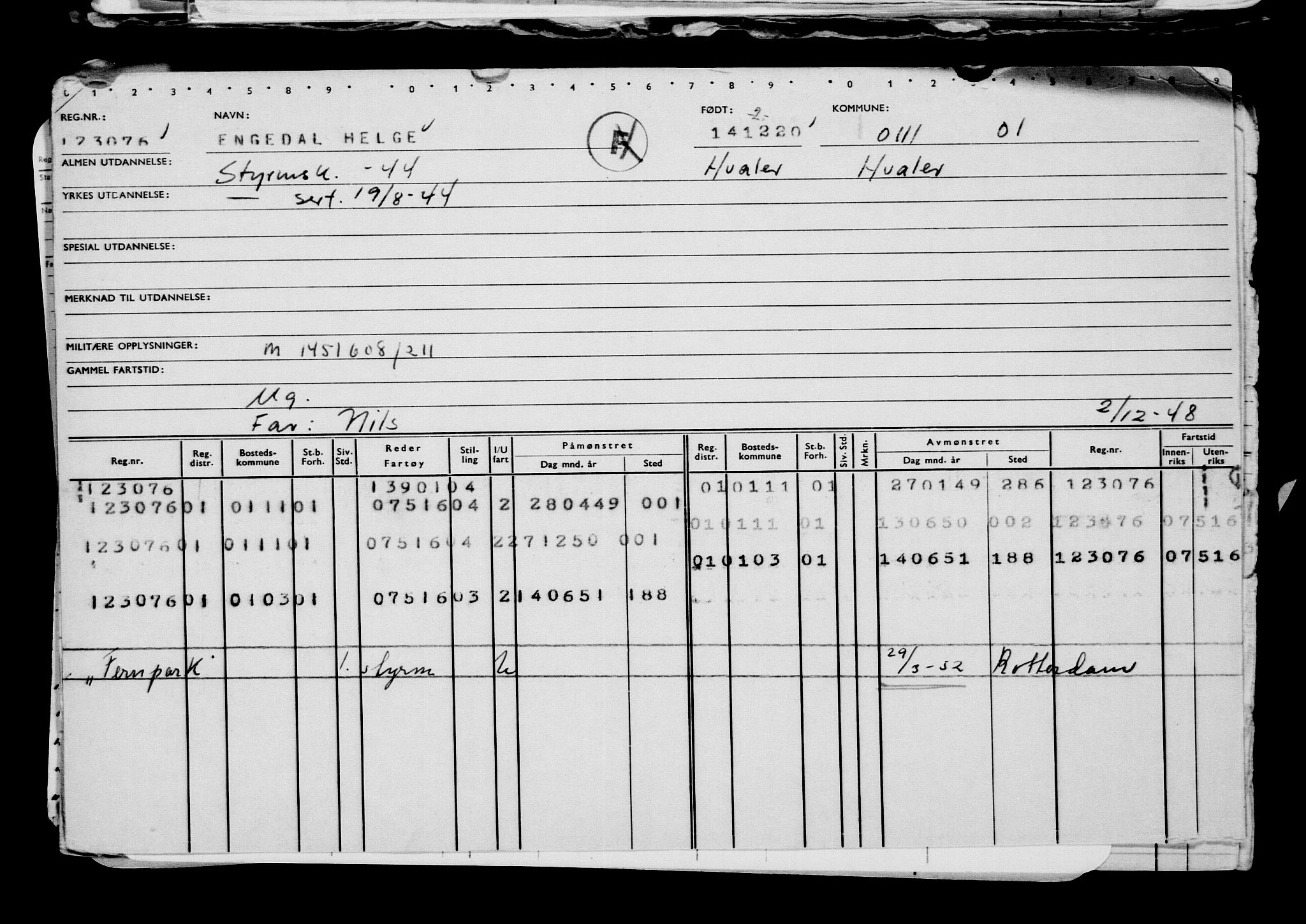 Direktoratet for sjømenn, AV/RA-S-3545/G/Gb/L0188: Hovedkort, 1920, p. 316