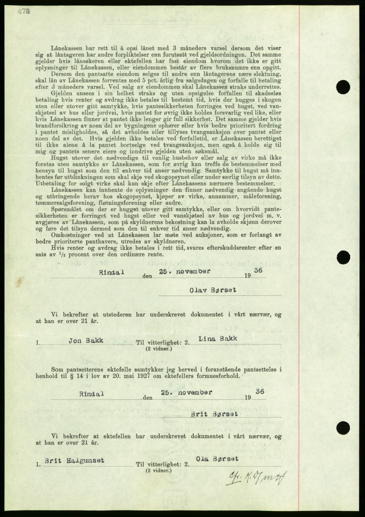 Nordmøre sorenskriveri, AV/SAT-A-4132/1/2/2Ca/L0090: Mortgage book no. B80, 1936-1937, Diary no: : 2668/1936