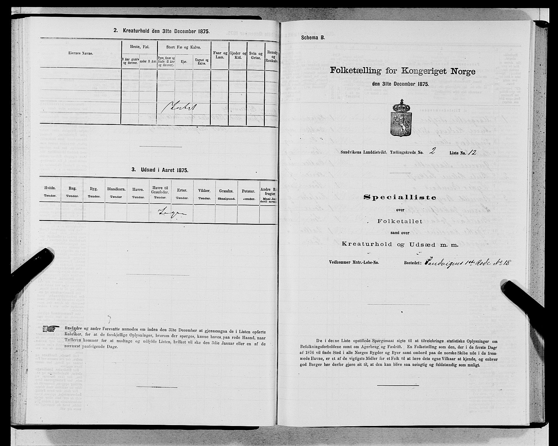 SAB, 1875 census for 1281L Bergen landdistrikt/Domkirken and Sandviken, 1875, p. 149