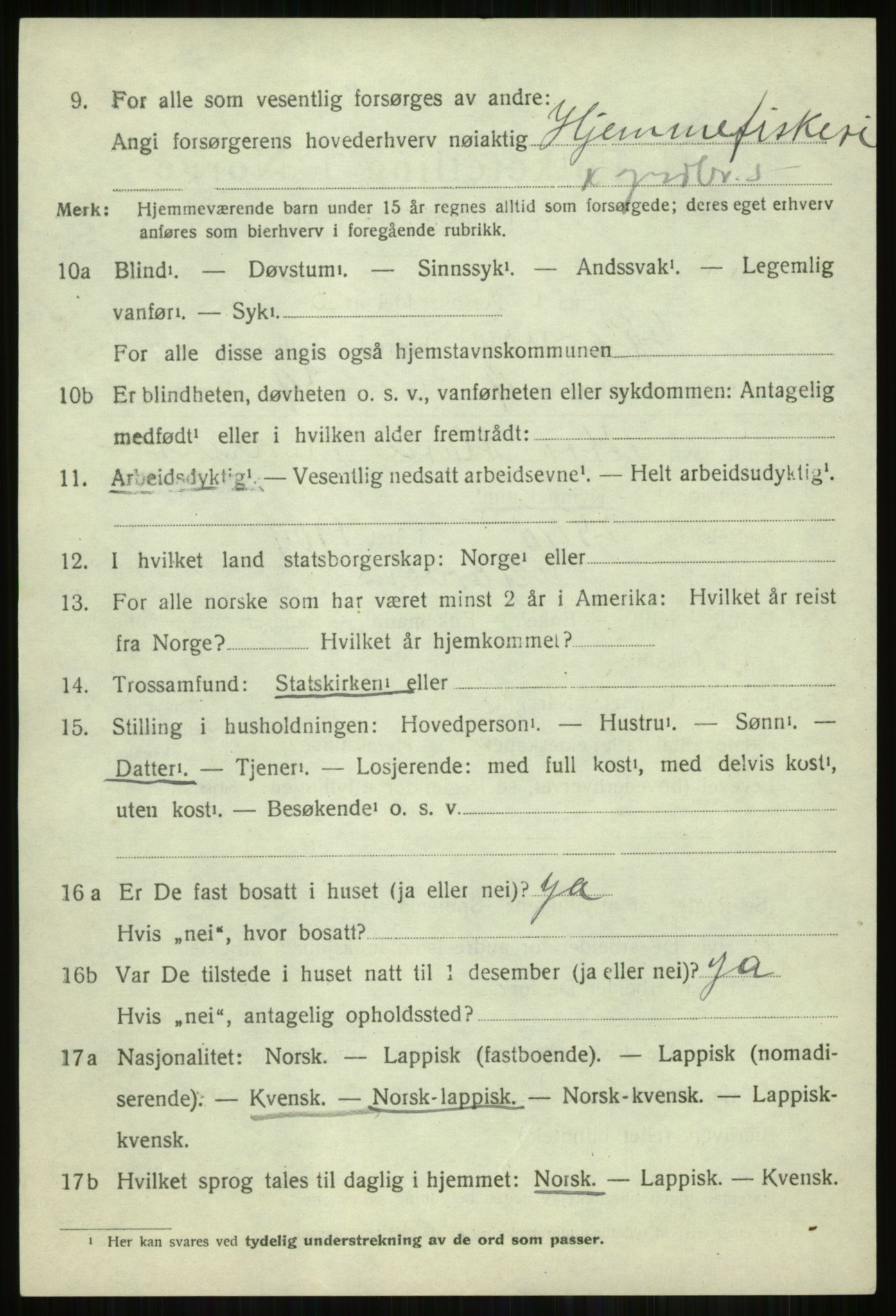 SATØ, 1920 census for Skjervøy, 1920, p. 4322