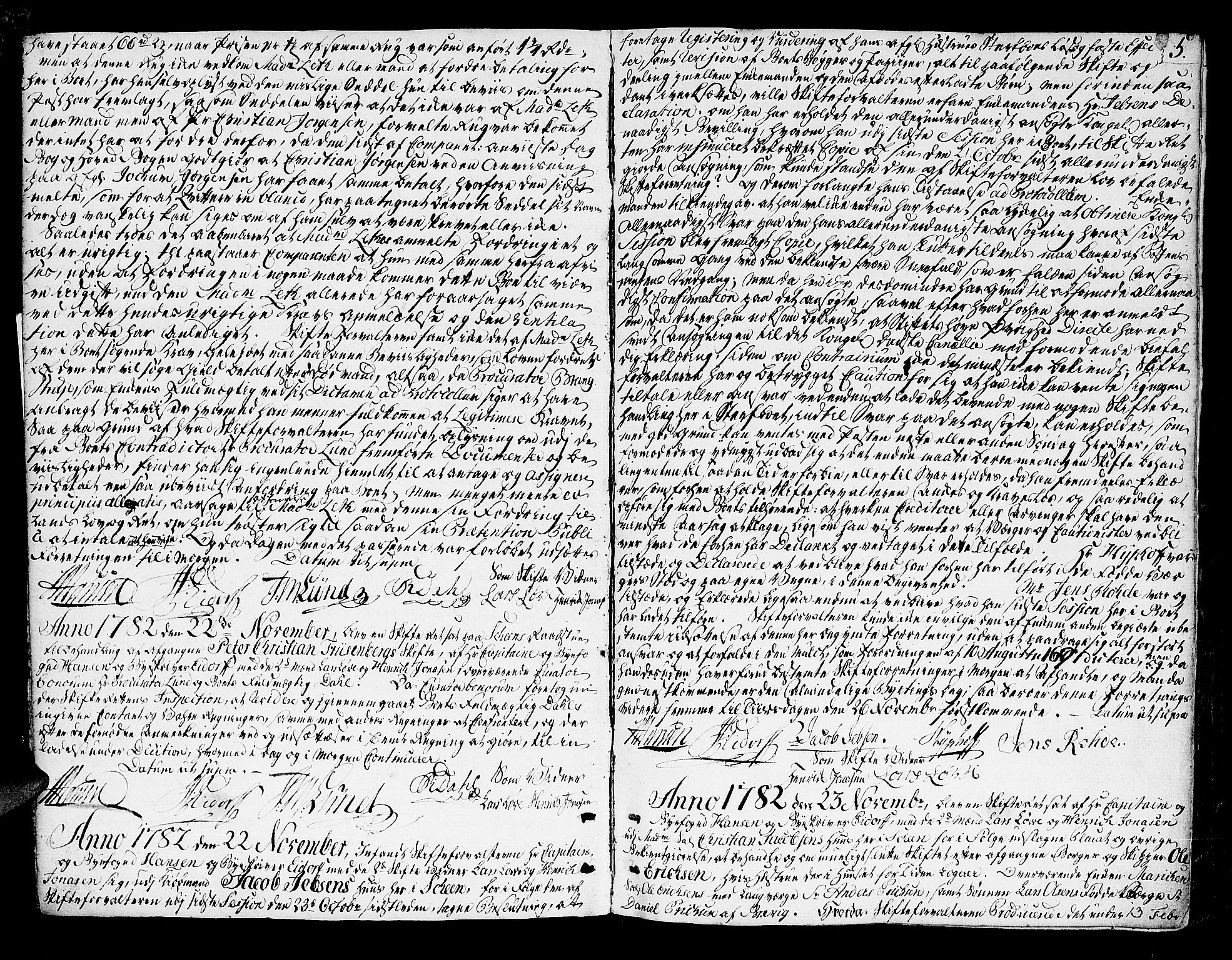 Skien byfogd, AV/SAKO-A-219/H/Hd/L0002: Skifteforhandlingsprotokoll, 1782-1792, p. 5
