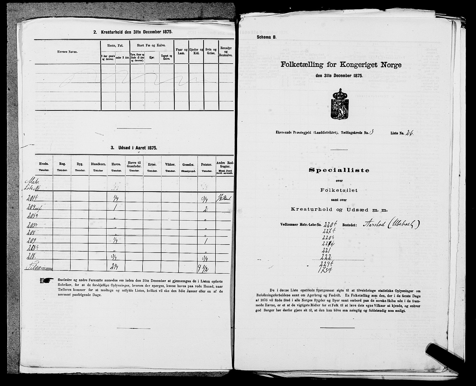 SAST, 1875 census for 1116L Eigersund/Eigersund og Ogna, 1875, p. 388