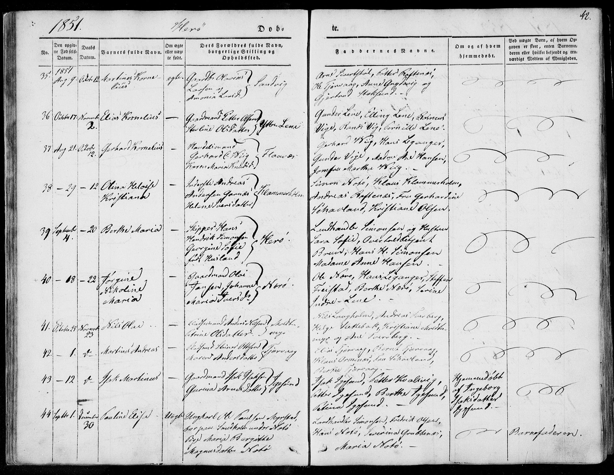 Ministerialprotokoller, klokkerbøker og fødselsregistre - Møre og Romsdal, AV/SAT-A-1454/507/L0070: Parish register (official) no. 507A05, 1842-1873, p. 42