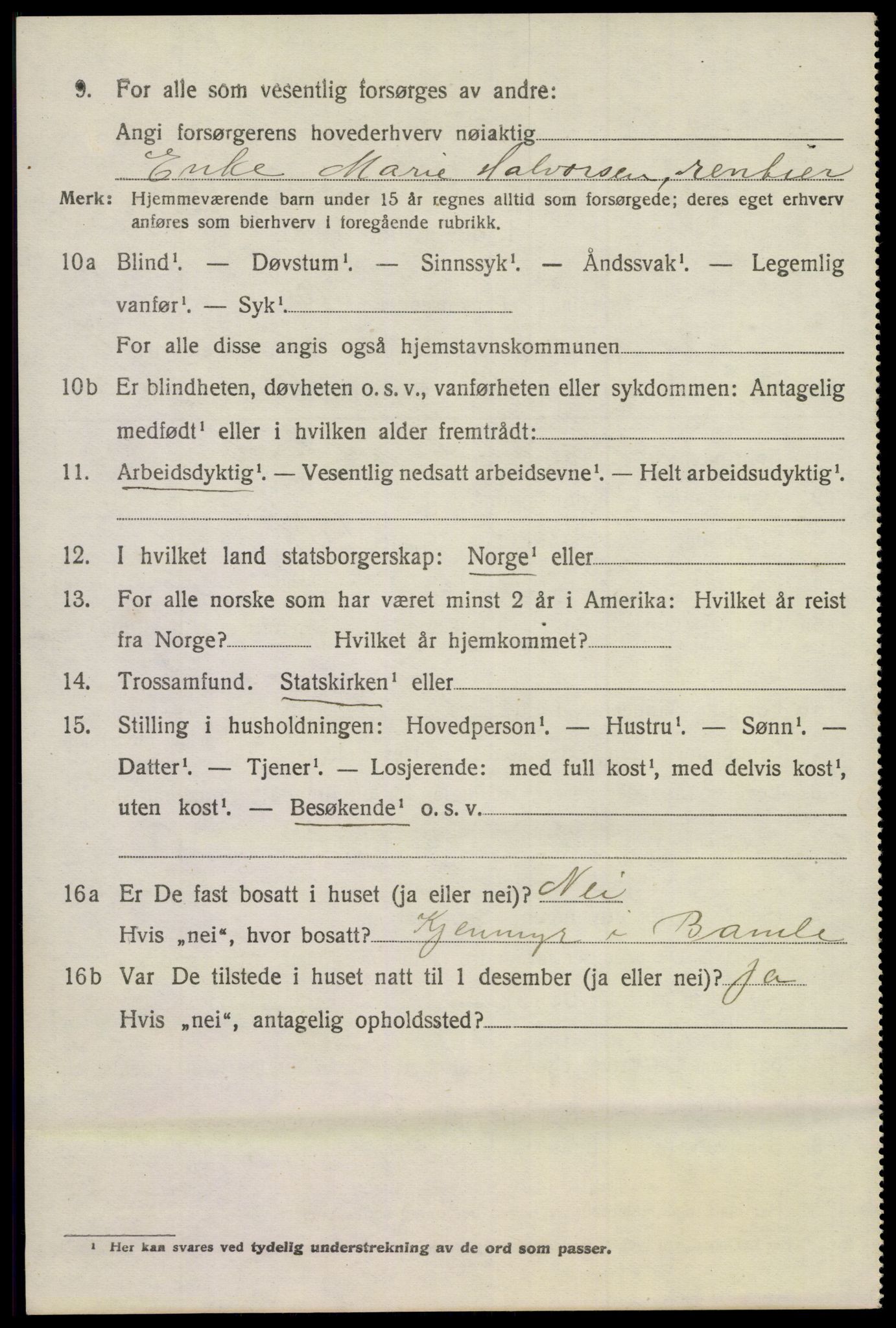 SAKO, 1920 census for Skåtøy, 1920, p. 5483