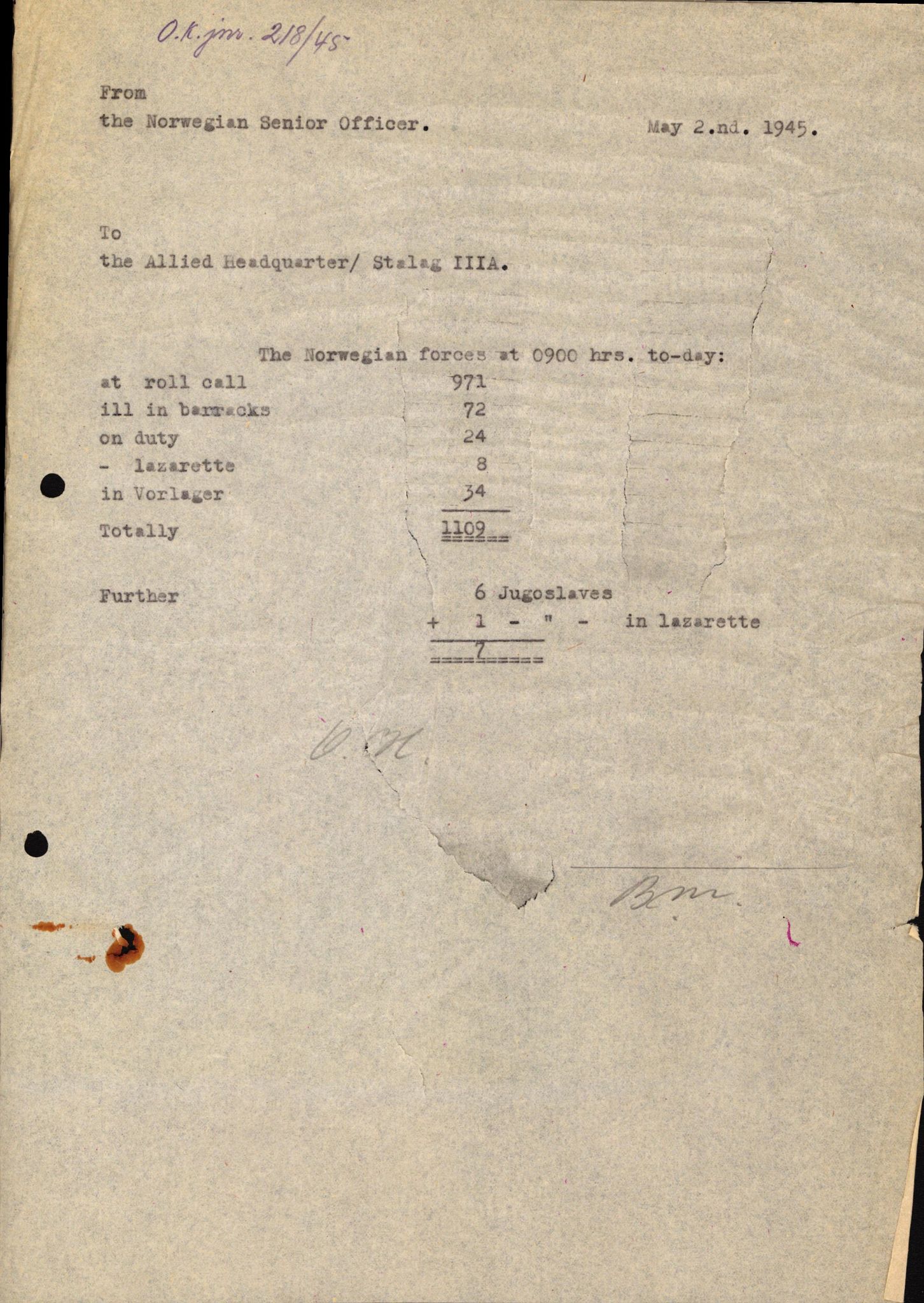 Forsvaret, Forsvarets krigshistoriske avdeling, AV/RA-RAFA-2017/Y/Yf/L0201: II-C-11-2102  -  Norske offiserer i krigsfangenskap, 1940-1945, p. 379