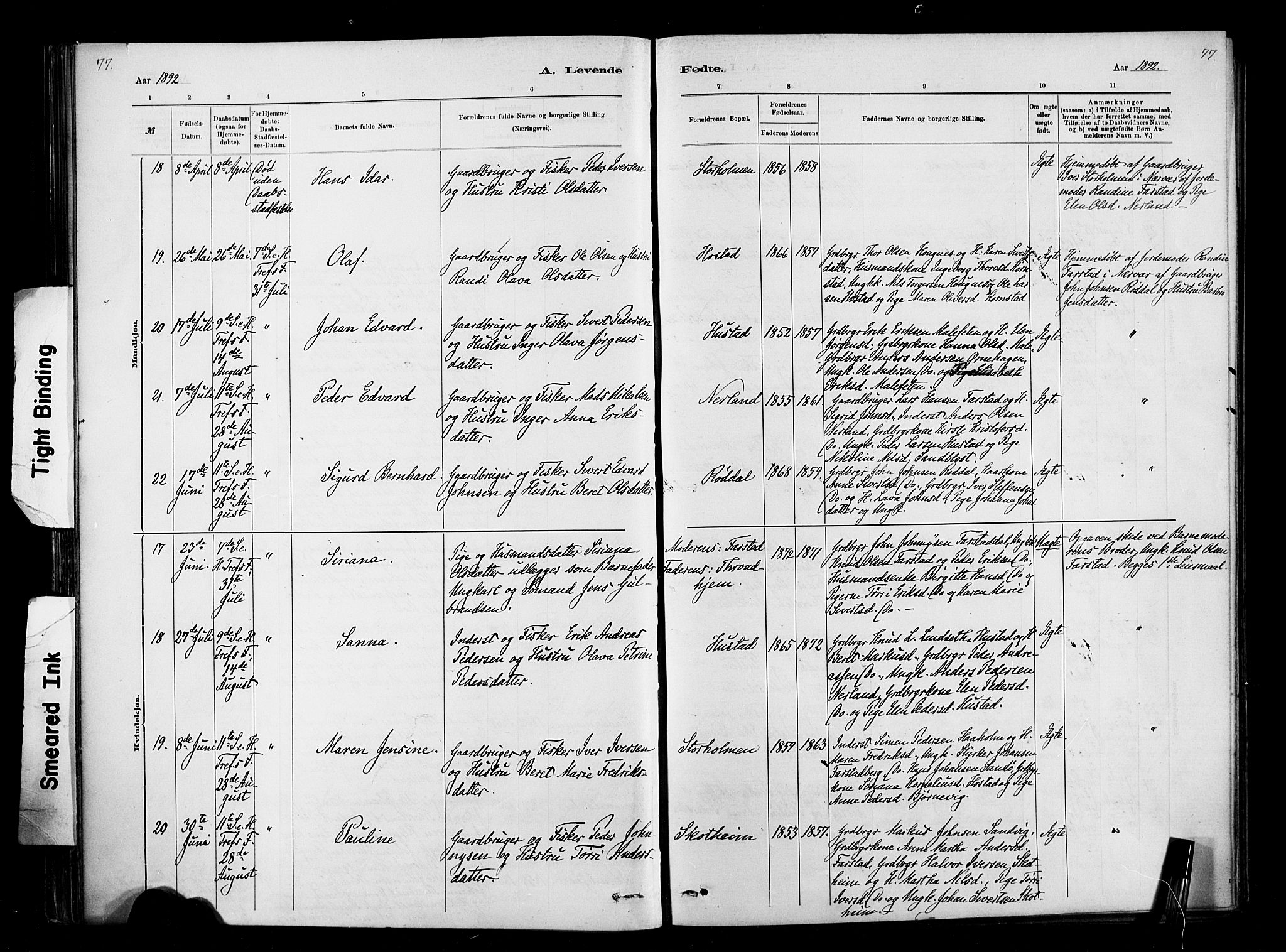 Ministerialprotokoller, klokkerbøker og fødselsregistre - Møre og Romsdal, AV/SAT-A-1454/567/L0778: Parish register (official) no. 567A01, 1881-1903, p. 77