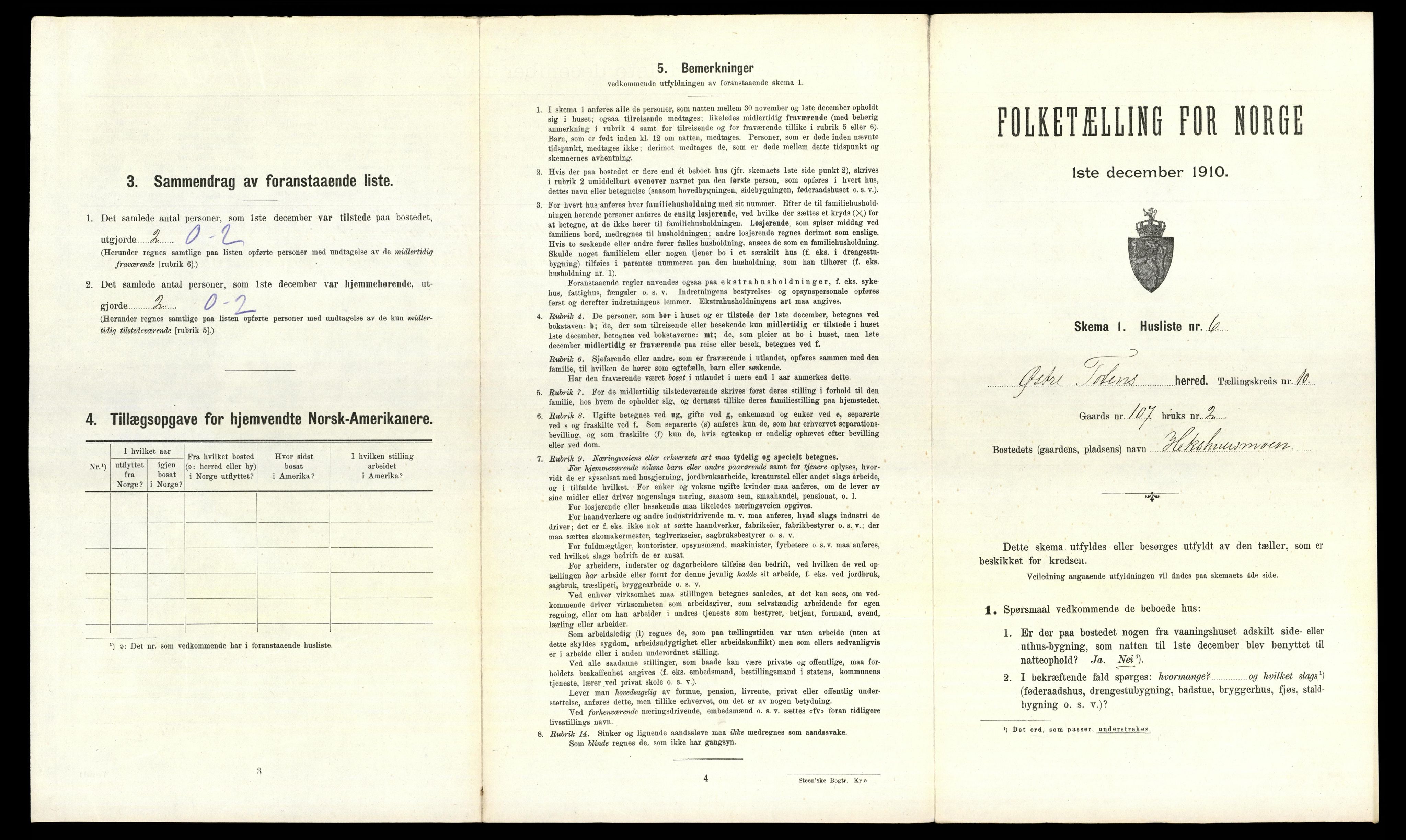 RA, 1910 census for Østre Toten, 1910, p. 2723