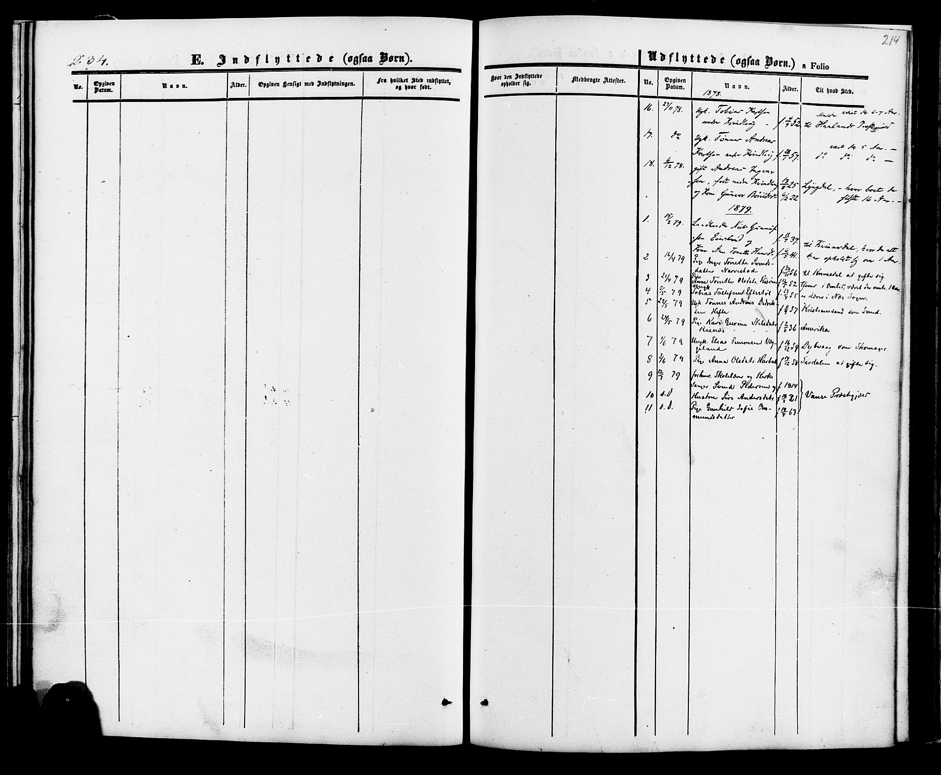 Fjotland sokneprestkontor, AV/SAK-1111-0010/F/Fa/L0001: Parish register (official) no. A 1, 1850-1879, p. 214