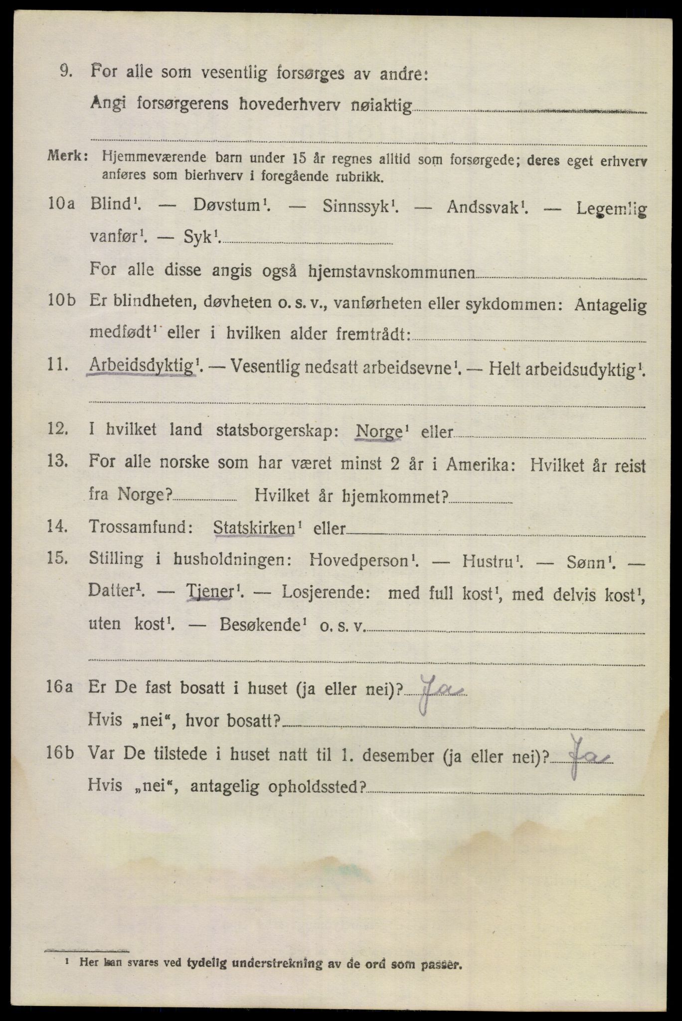 SAKO, 1920 census for Flesberg, 1920, p. 2622