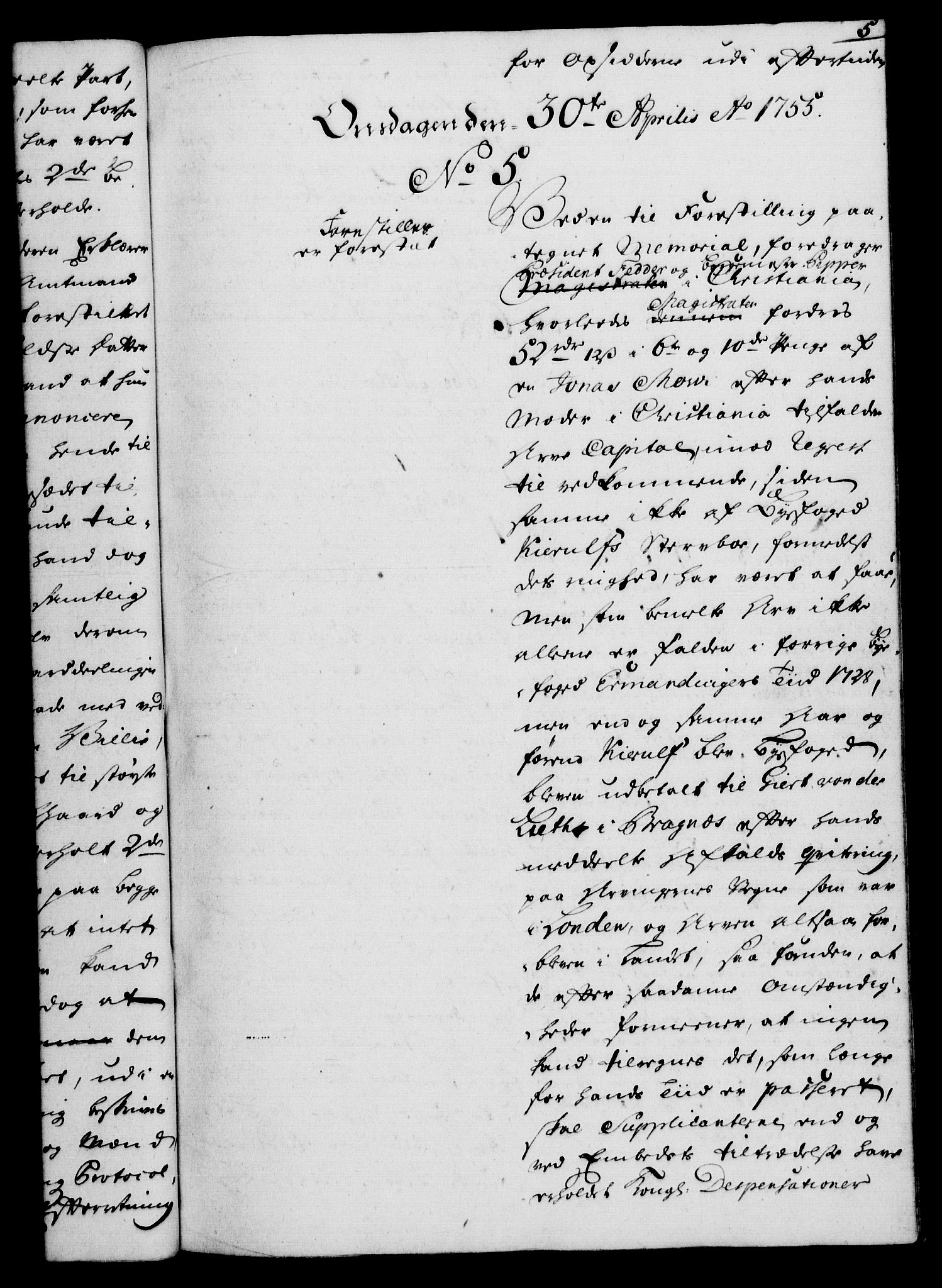 Rentekammeret, Kammerkanselliet, RA/EA-3111/G/Gh/Gha/L0033: Norsk ekstraktmemorialprotokoll (merket RK 53.78), 1755-1756, p. 5
