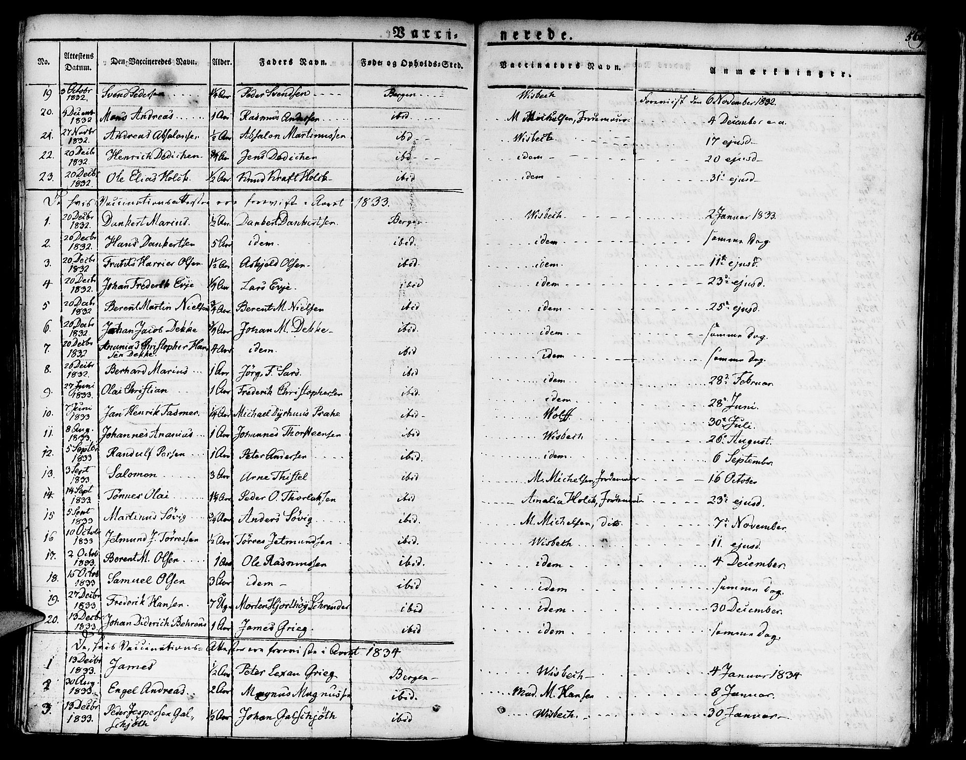 Nykirken Sokneprestembete, AV/SAB-A-77101/H/Haa/L0012: Parish register (official) no. A 12, 1821-1844, p. 569