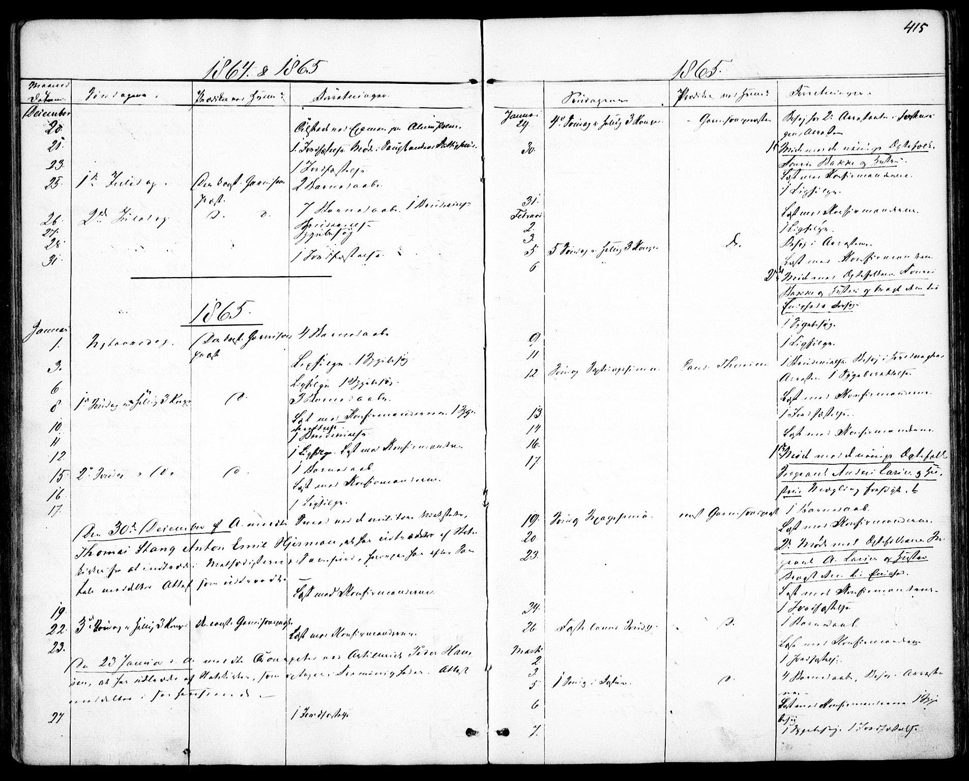 Garnisonsmenigheten Kirkebøker, SAO/A-10846/F/Fa/L0010: Parish register (official) no. 10, 1859-1869, p. 415