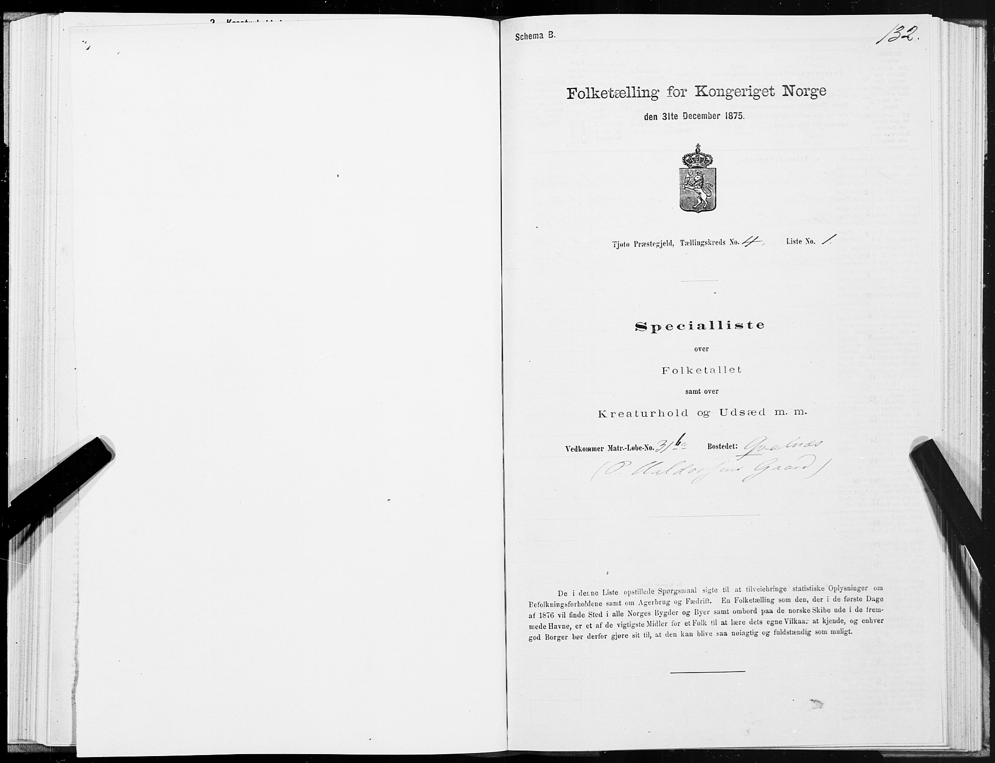 SAT, 1875 census for 1817P Tjøtta, 1875, p. 2132