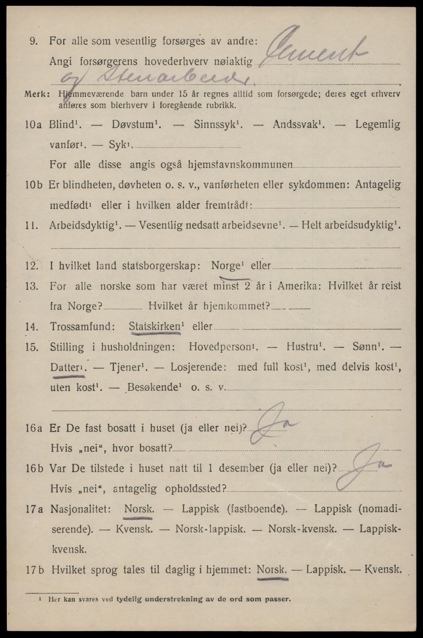 SAT, 1920 census for Buksnes, 1920, p. 6471