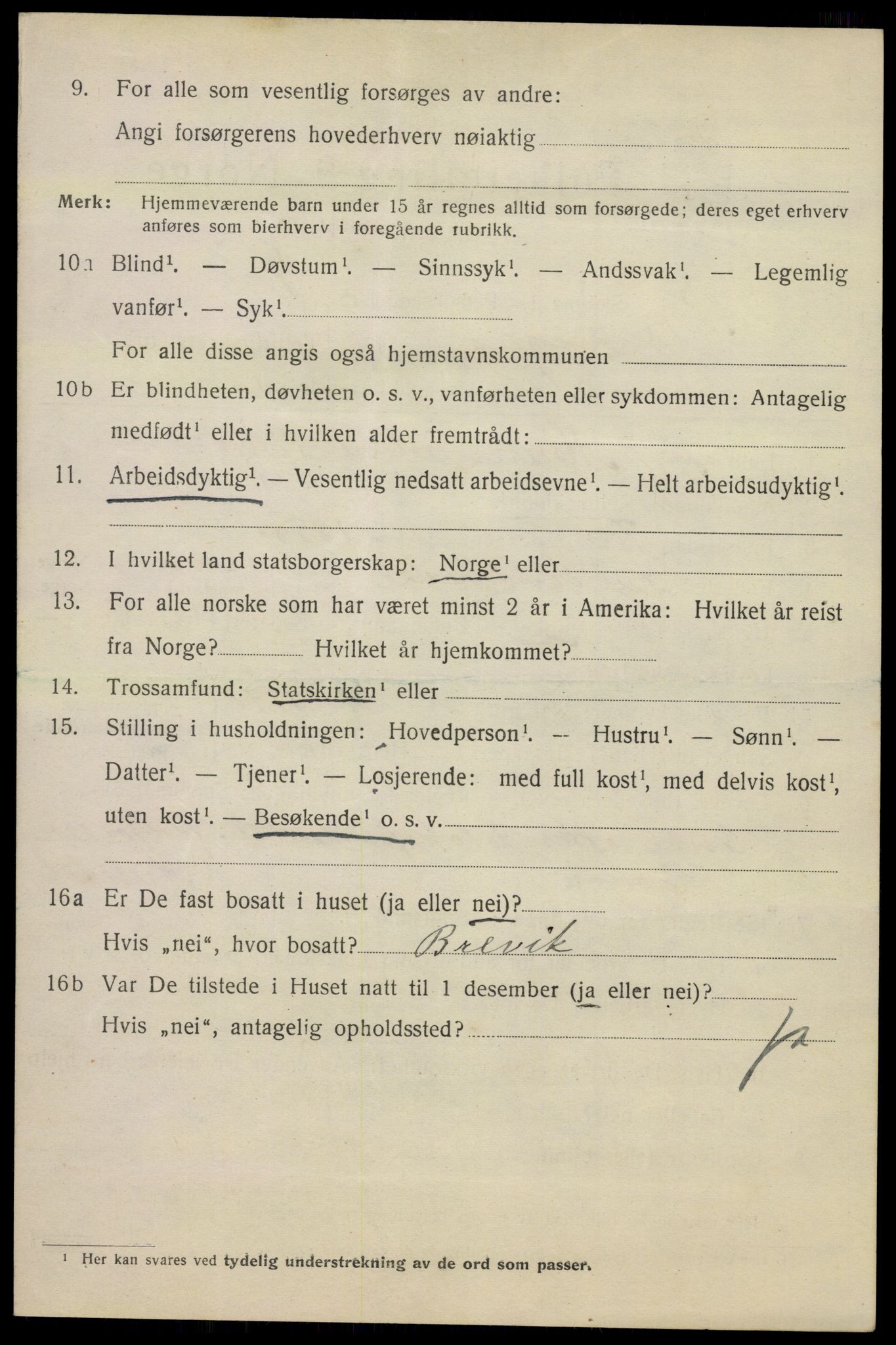 SAKO, 1920 census for Kragerø, 1920, p. 7130