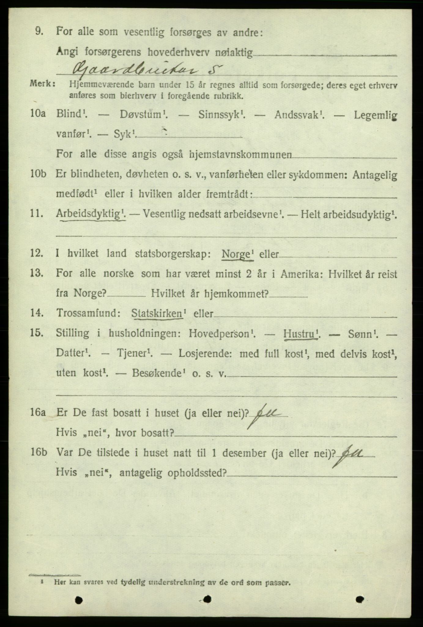 SAB, 1920 census for Varaldsøy, 1920, p. 1382