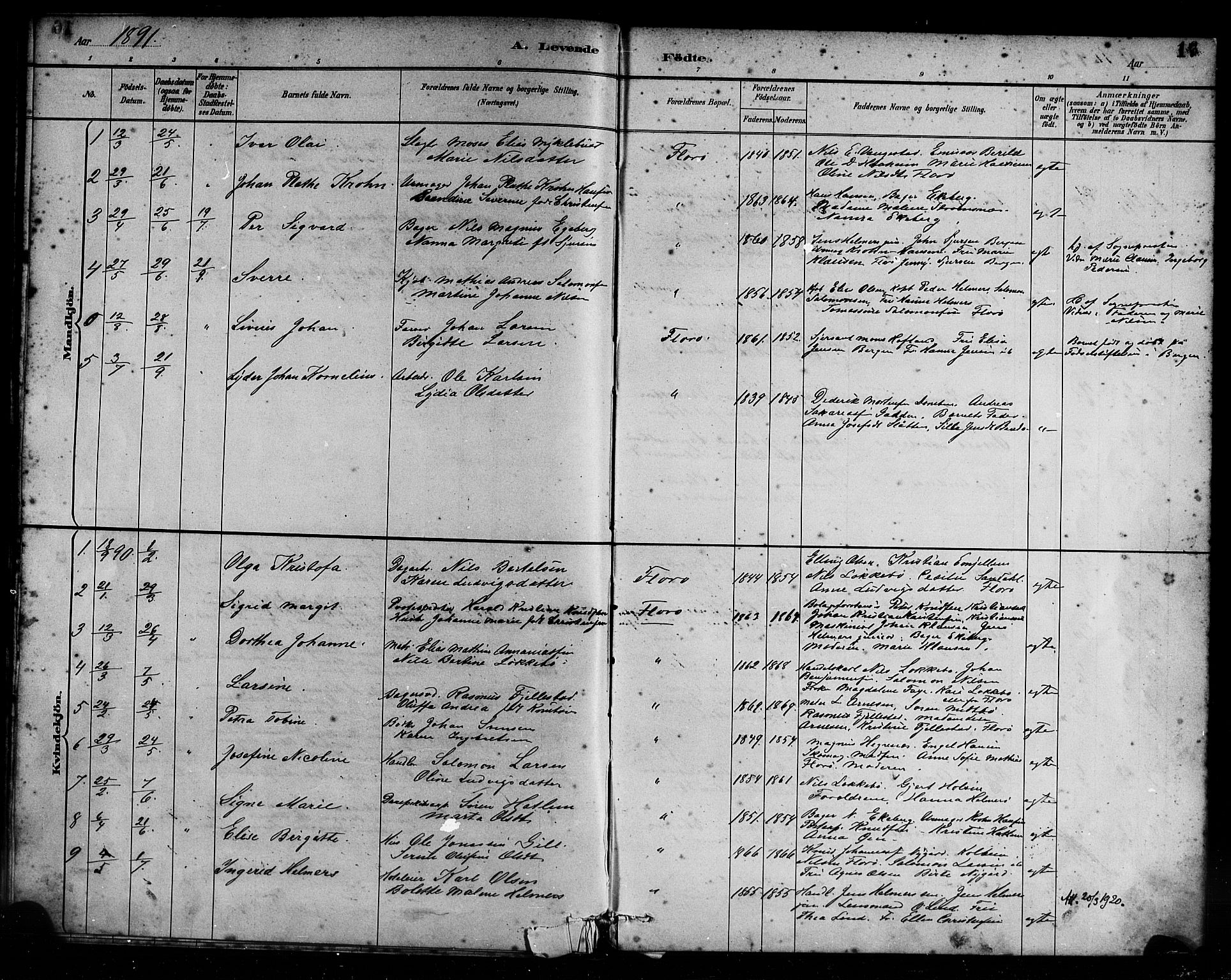 Kinn sokneprestembete, AV/SAB-A-80801/H/Haa/Haac/L0001: Parish register (official) no. C 1, 1883-1894, p. 17