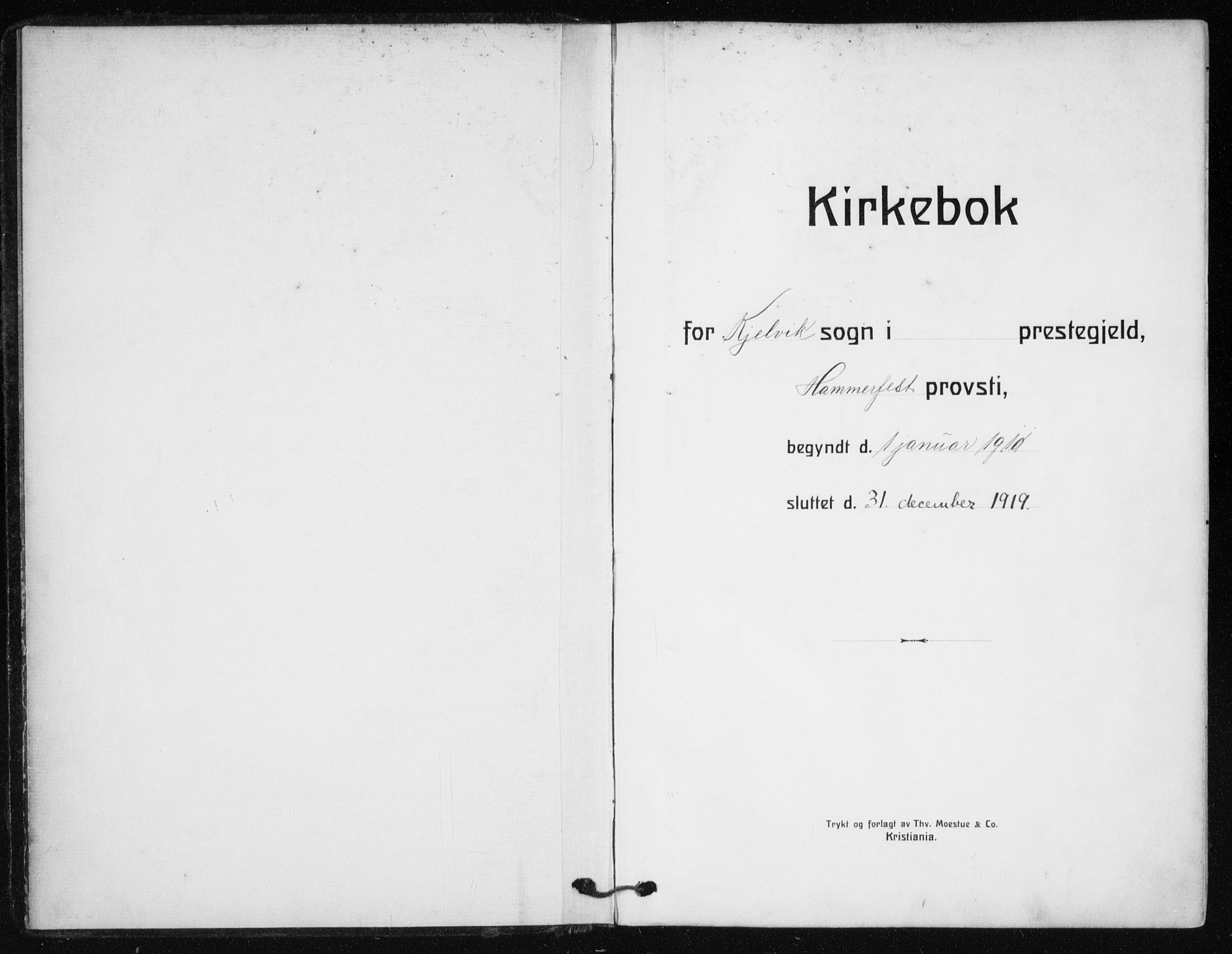 Kjelvik/Nordkapp sokneprestkontor, SATØ/S-1350/H/Ha/L0001kirke: Parish register (official) no. 1, 1911-1919