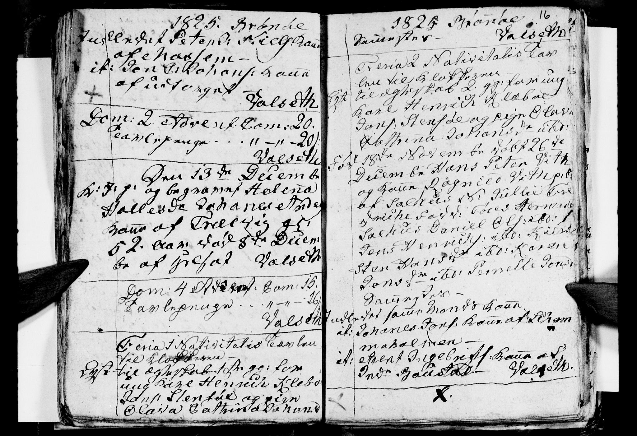 Ministerialprotokoller, klokkerbøker og fødselsregistre - Nordland, AV/SAT-A-1459/813/L0210: Parish register (copy) no. 813C02, 1825-1836, p. 16