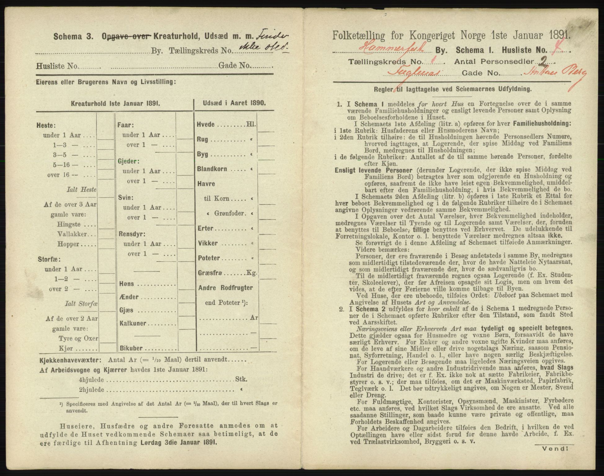 RA, 1891 census for 2001 Hammerfest, 1891, p. 26