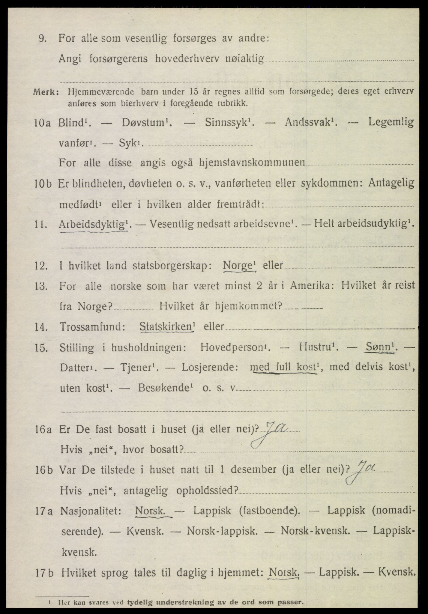 SAT, 1920 census for Mosvik, 1920, p. 379