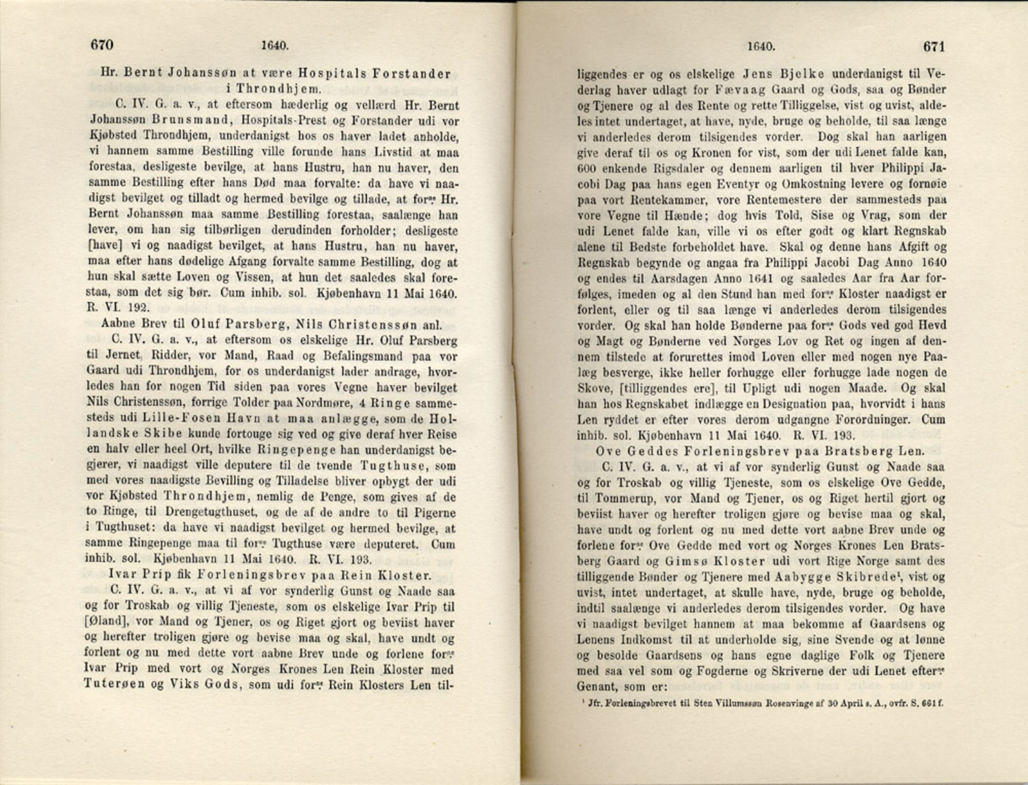 Publikasjoner utgitt av Det Norske Historiske Kildeskriftfond, PUBL/-/-/-: Norske Rigs-Registranter, bind 7, 1635-1640, p. 670-671